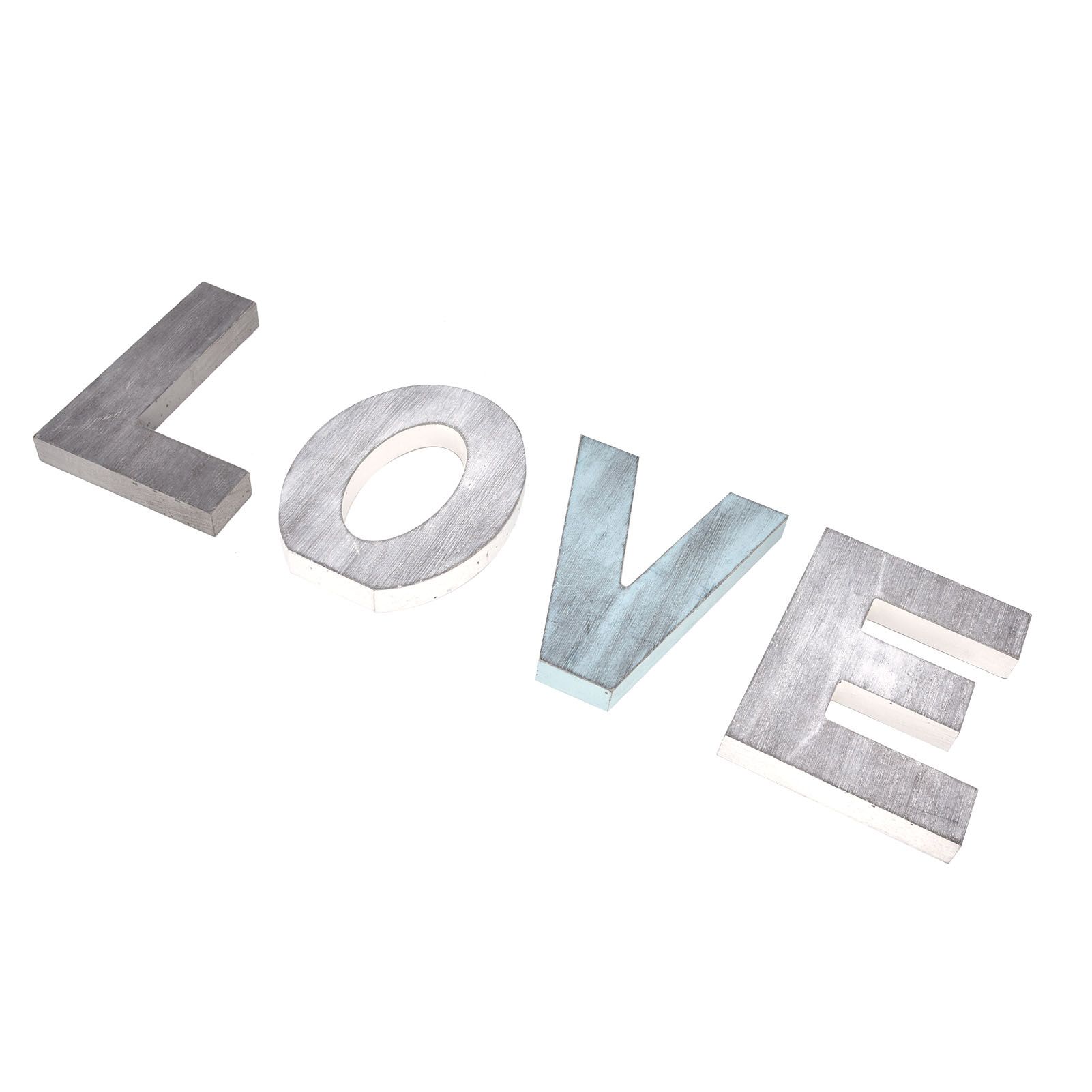 4pcs Wood Block Cutout Letters Sturdy Vintage Rustic Kitchen Decoration Wall view 8