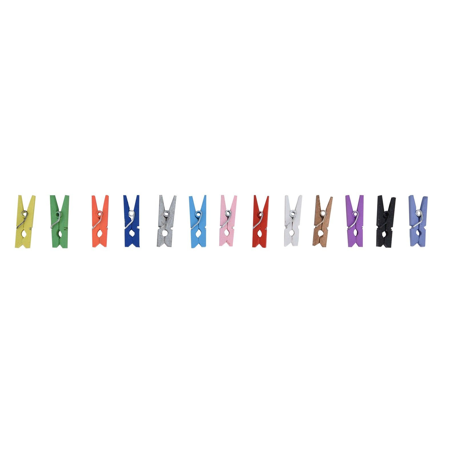 100PCS Wooden Clip Mini Color Wood Clip Birch Card Photo Clip with 10m Rope view 15