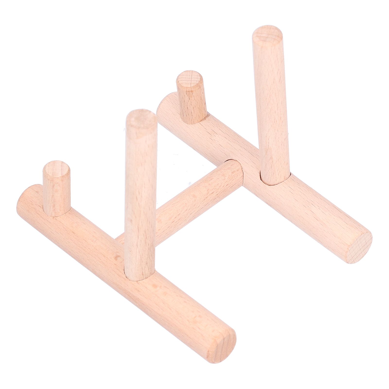 Wooden Desktop Ornament Household Modern Plate Holder Stand Home Decoration view 2