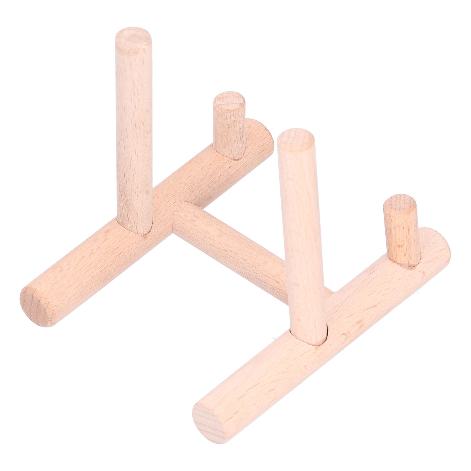 Wooden Desktop Ornament Household Modern Plate Holder Stand Home Decoration view 5