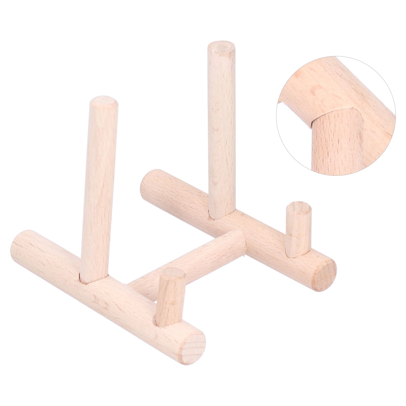 Wooden Desktop Ornament Household Modern Plate Holder Stand Home Decoration view 10