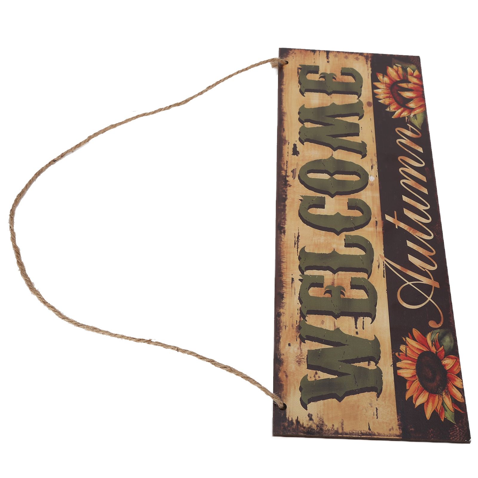 Wooden Door Hanging Plague with Pumpkin Sunflower Pattern for Indoor Outdoor view 8