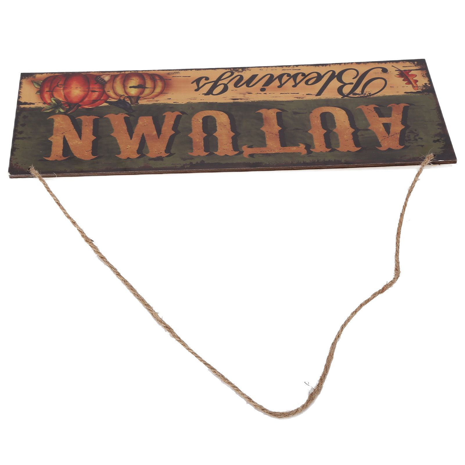 Wooden Door Hanging Plague with Pumpkin Sunflower Pattern for Indoor Outdoor view 6