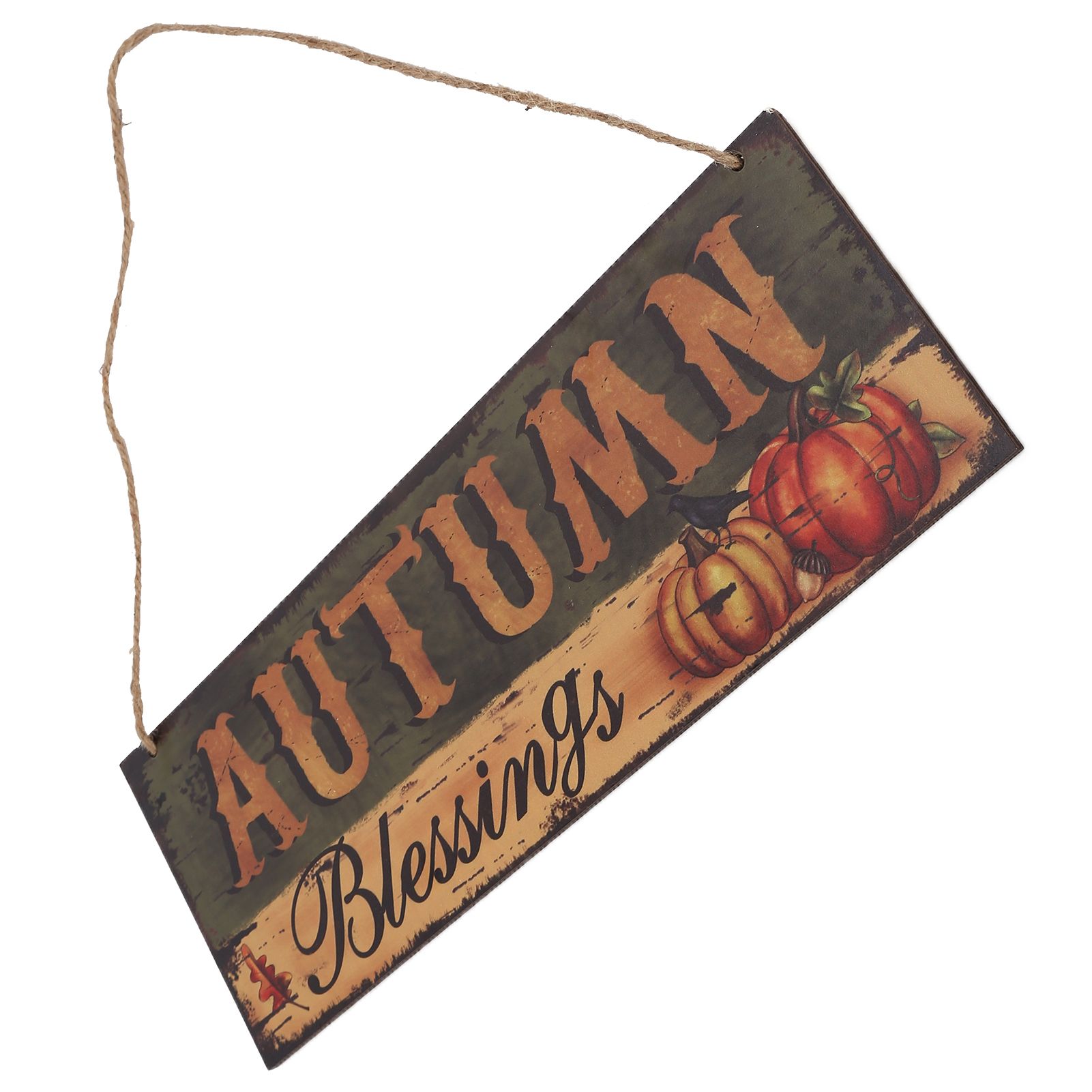 Wooden Door Hanging Plague with Pumpkin Sunflower Pattern for Indoor Outdoor view 9
