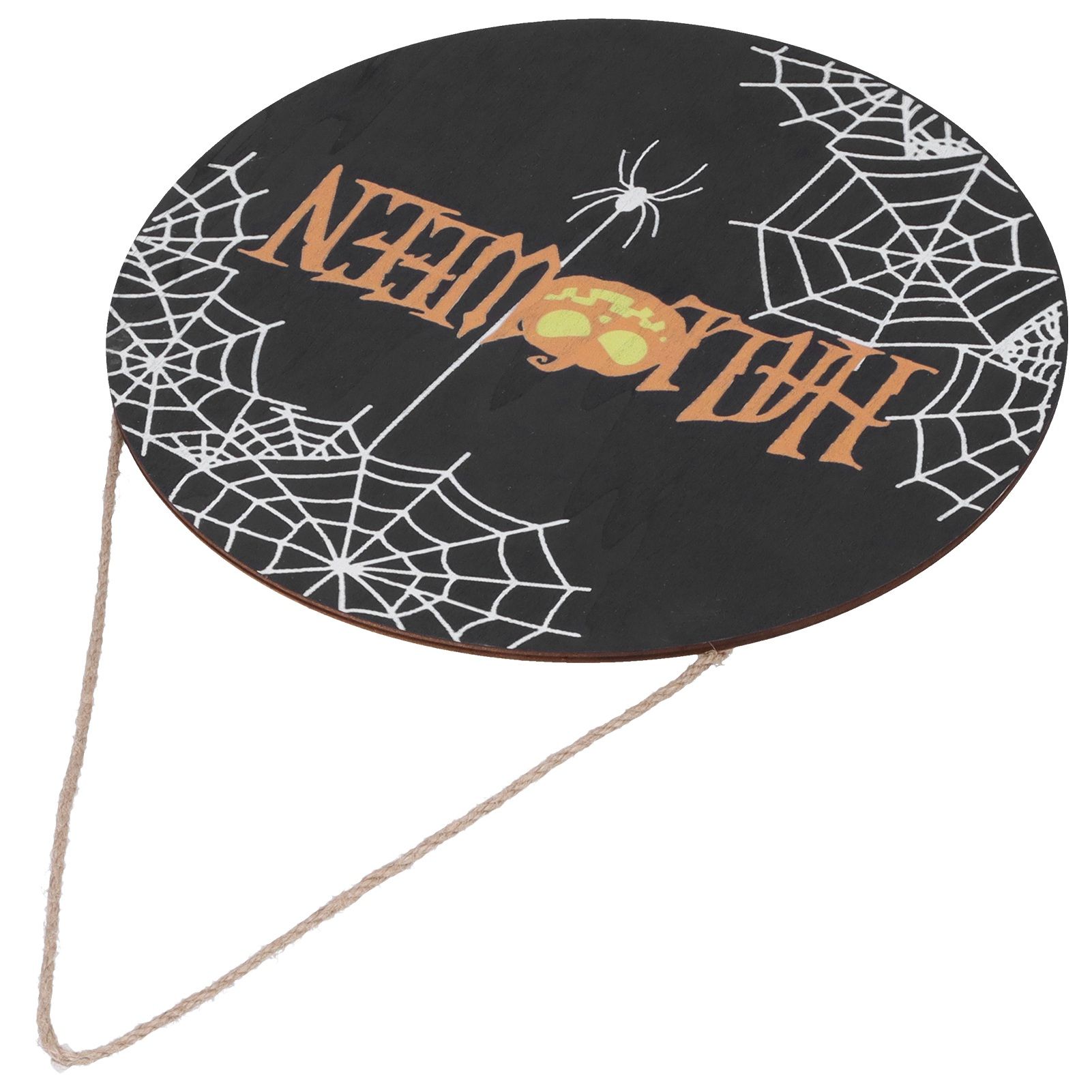 Halloween Spider Web Pattern Wooden Welcome Sign Decorative Hanging Board for view 4