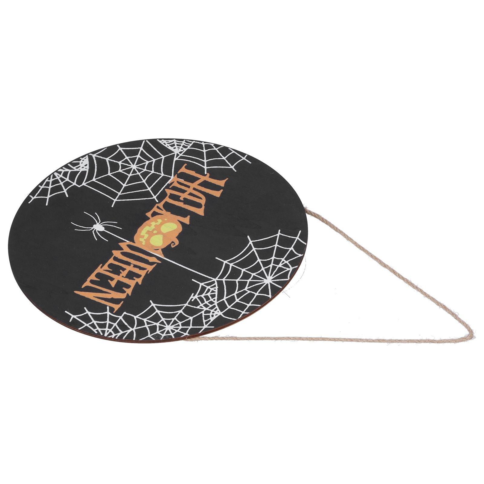 Halloween Spider Web Pattern Wooden Welcome Sign Decorative Hanging Board for view 5