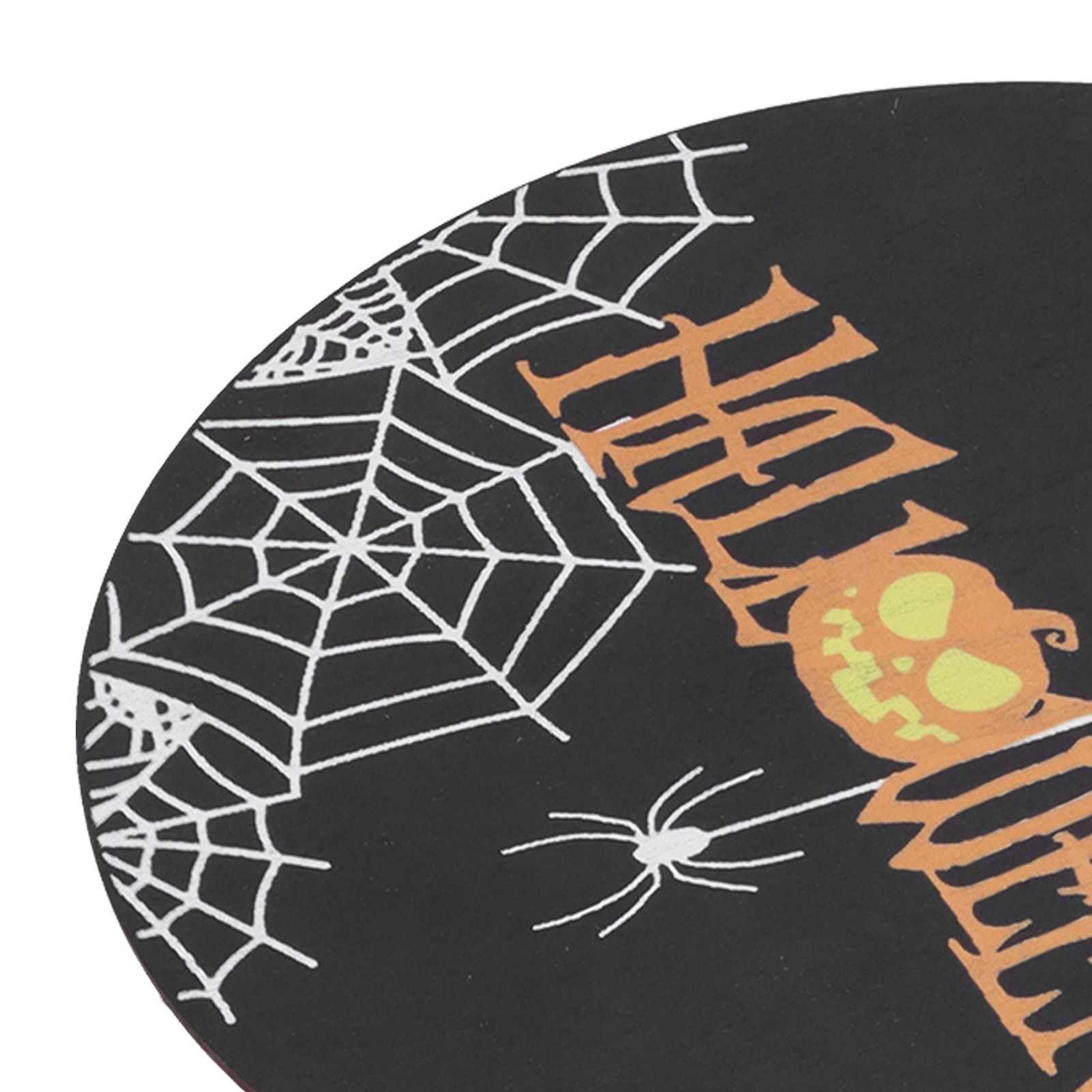 Halloween Spider Web Pattern Wooden Welcome Sign Decorative Hanging Board for view 13