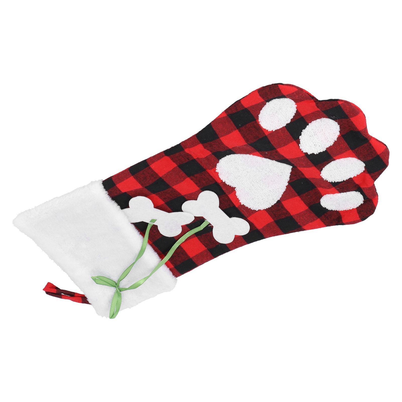 Paw Christmas Stockings Cute Dog Paw Hanging Christmas Stockings for Holiday view 2