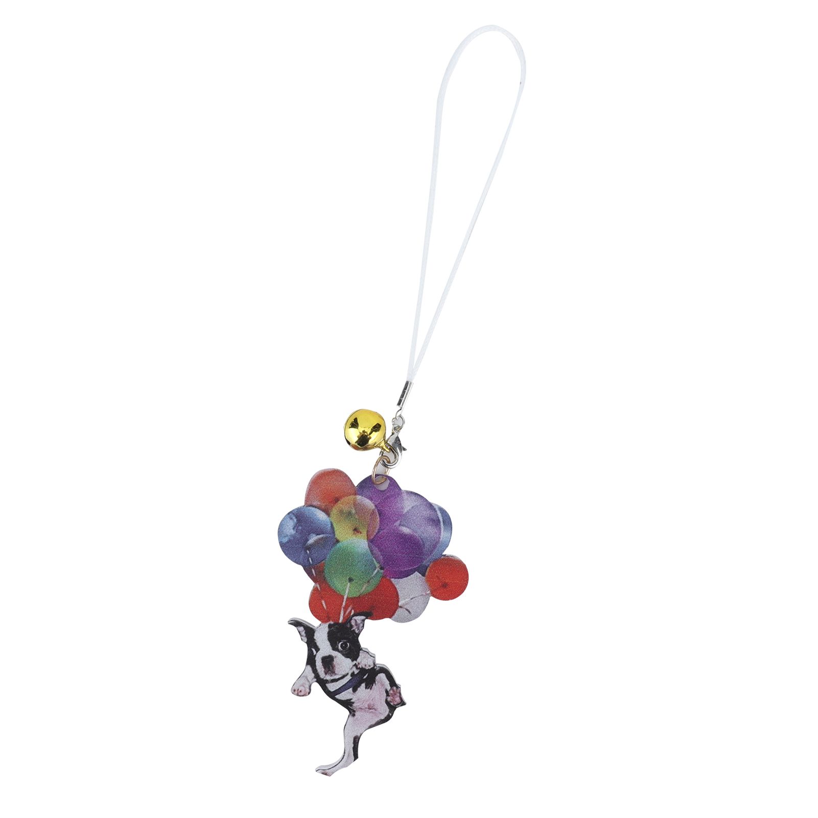 Car Pendant Cartoon Cute French Bulldog Color Balloon Car Decoration for view 2