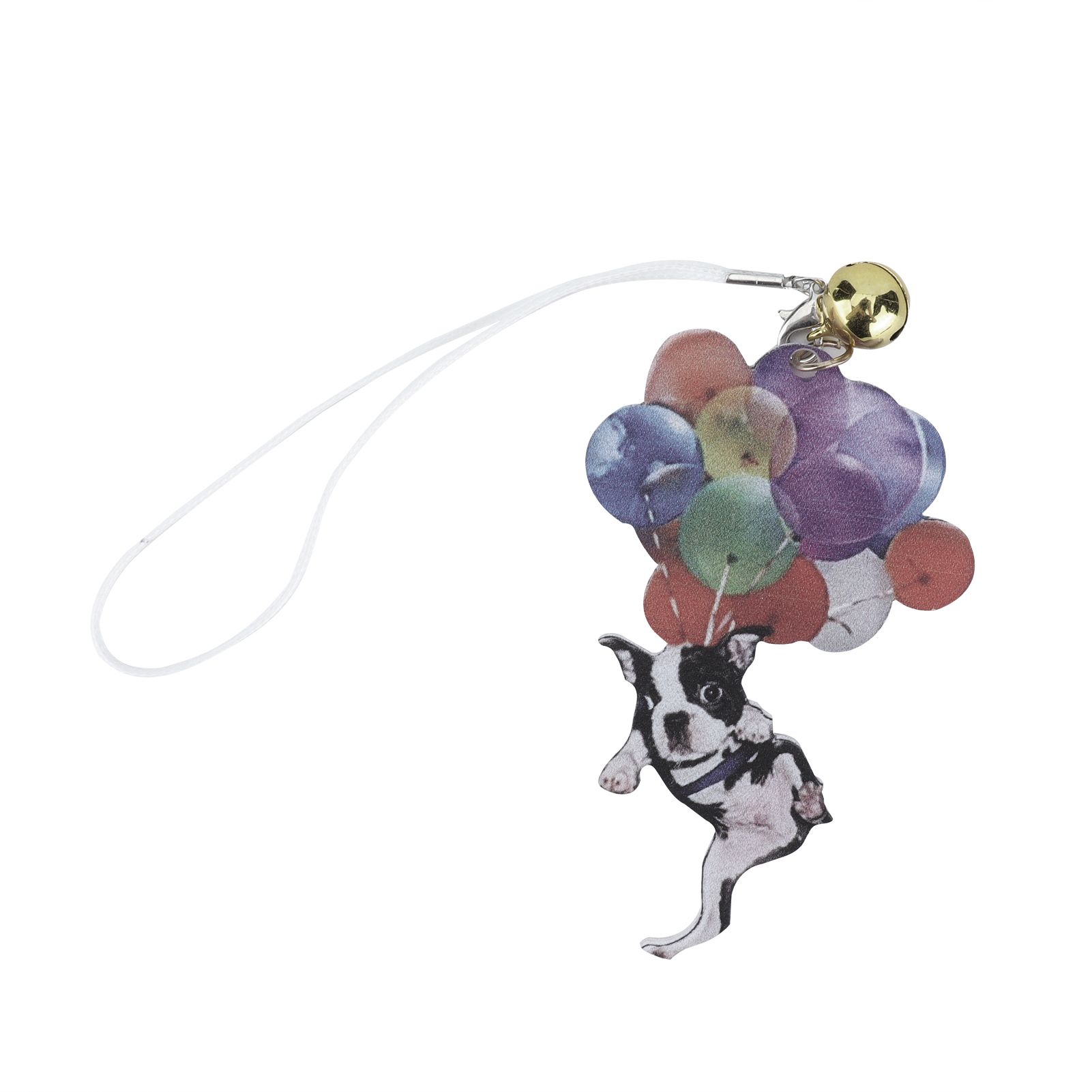 Car Pendant Cartoon Cute French Bulldog Color Balloon Car Decoration for view 6