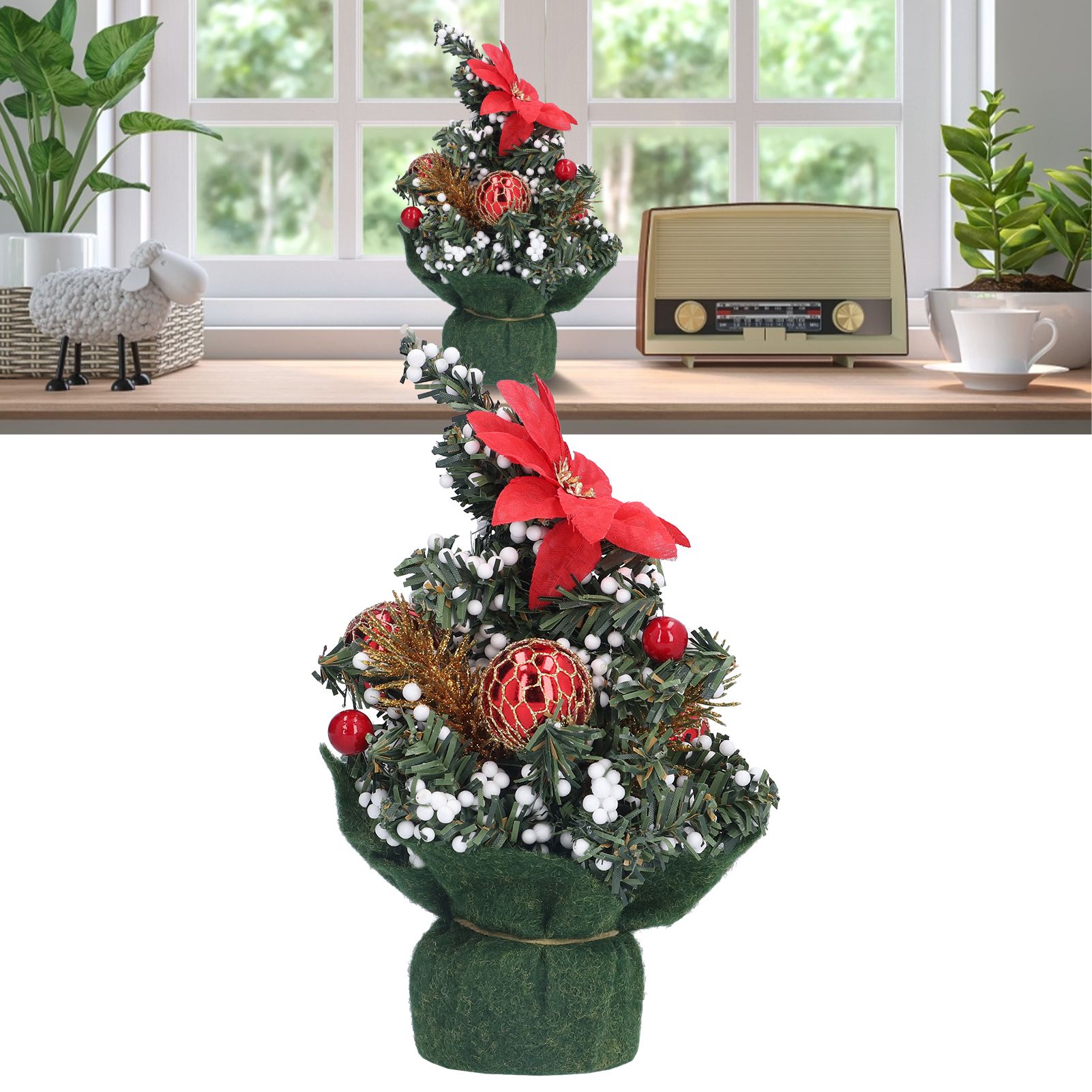 Artificial Christmas Tree Mini Exquisite Cute Bright Colors Desktop Innovative view 11