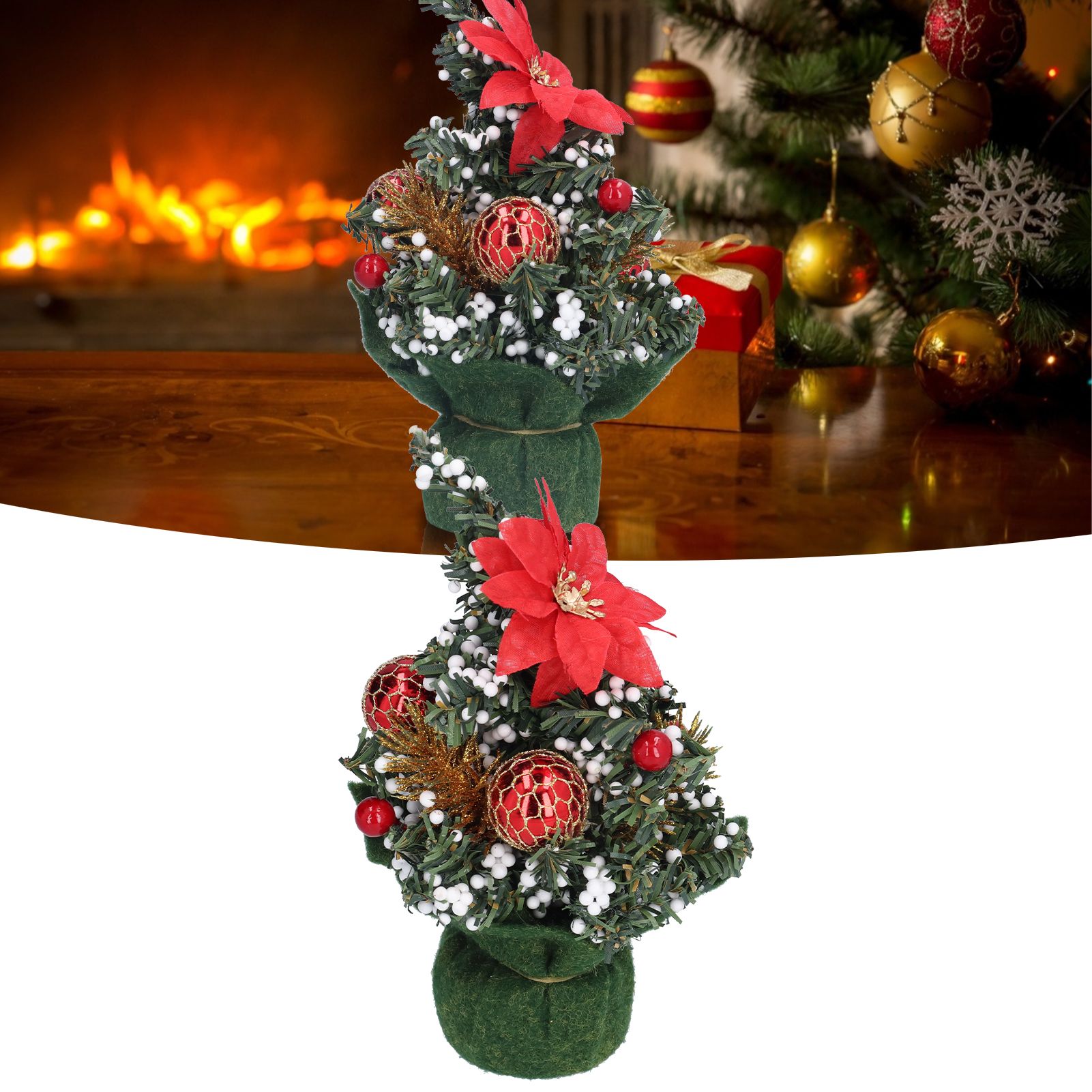 Artificial Christmas Tree Mini Exquisite Cute Bright Colors Desktop Innovative view 12