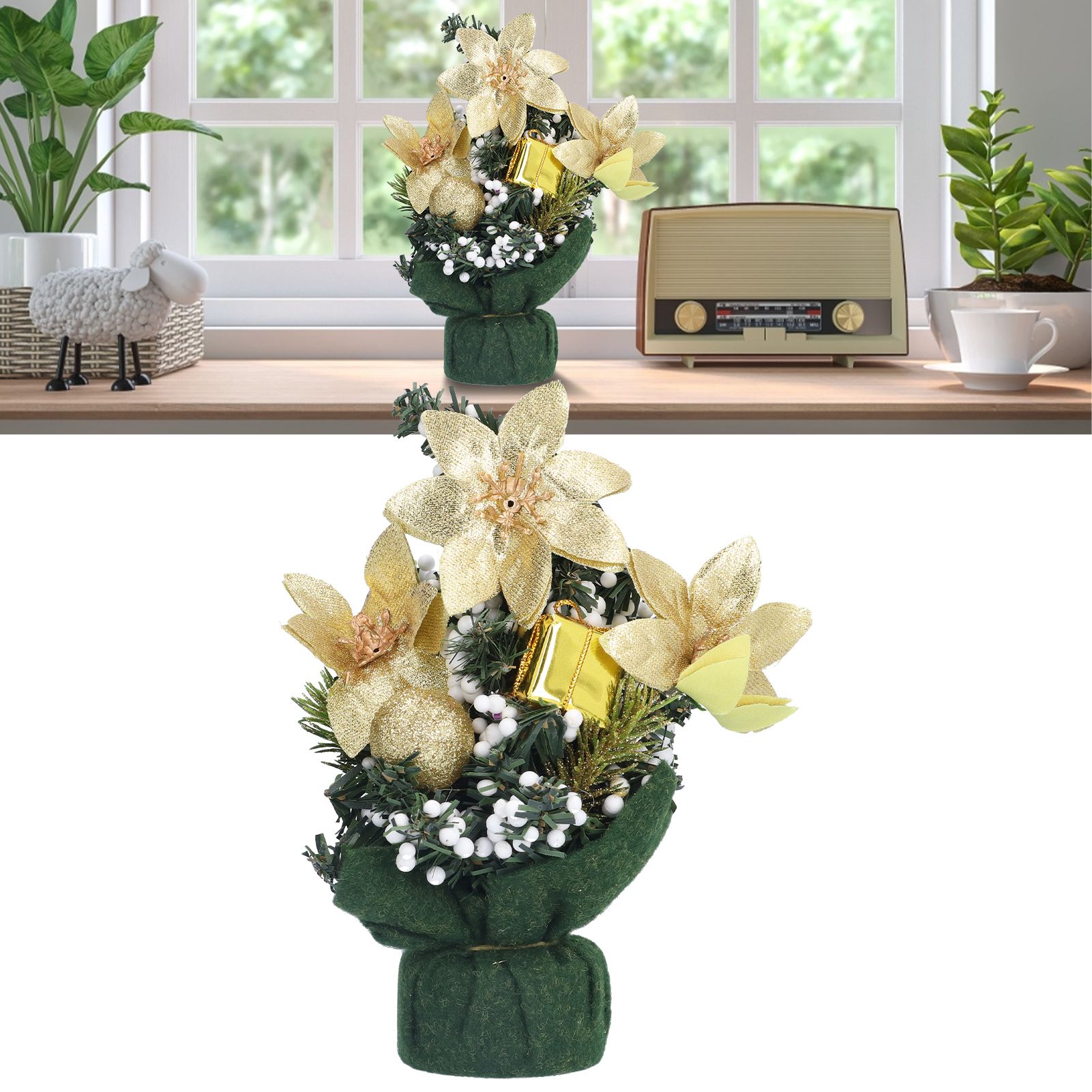 Artificial Christmas Tree Mini Exquisite Cute Bright Colors Desktop Innovative view 11