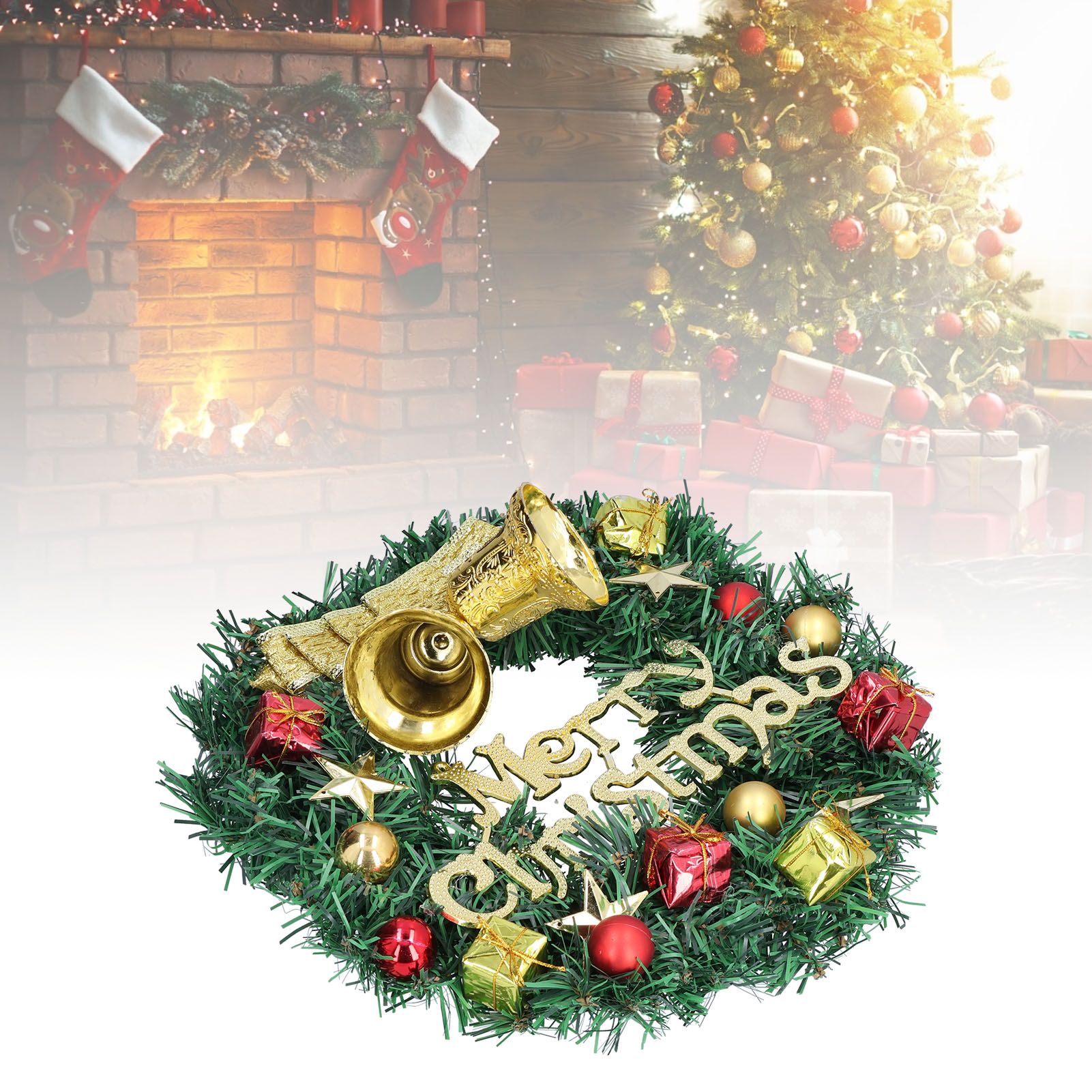 Christmas Wreath Outdoor Lighted Christmas Wreath for Holiday Xmas Party view 11