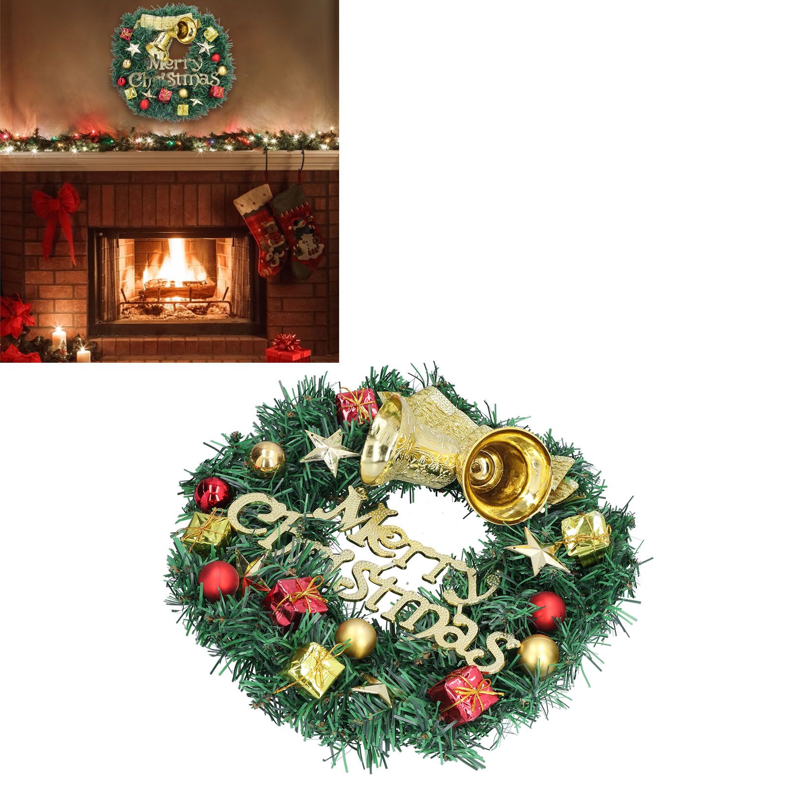 Christmas Wreath Outdoor Lighted Christmas Wreath for Holiday Xmas Party view 12