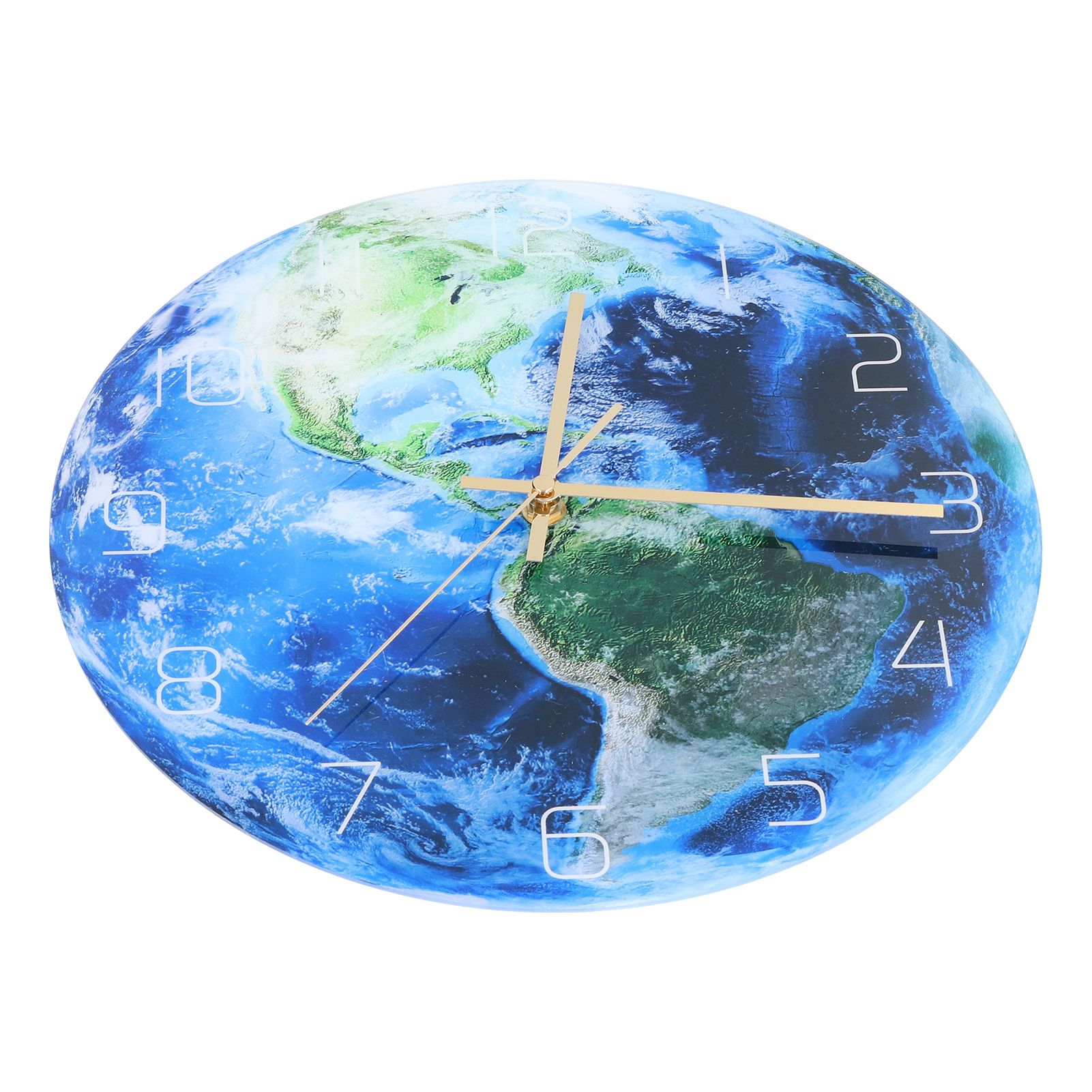 Earth Wall Clock Acrylic Silent Movement Accurate Cutting Stable Non Ticking view 6