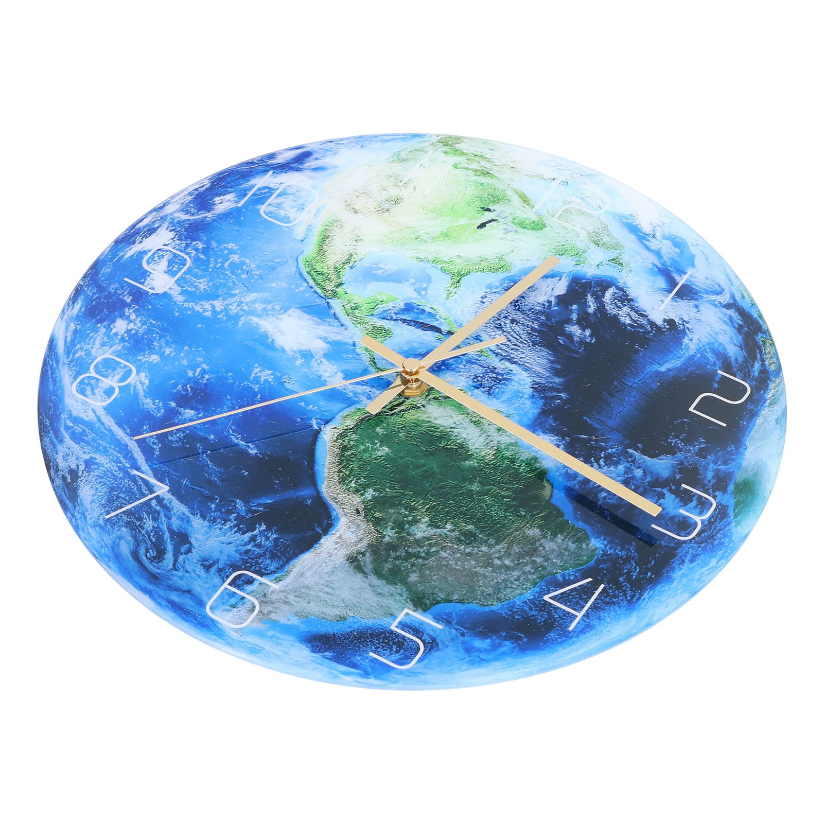 Earth Wall Clock Acrylic Silent Movement Accurate Cutting Stable Non Ticking view 7