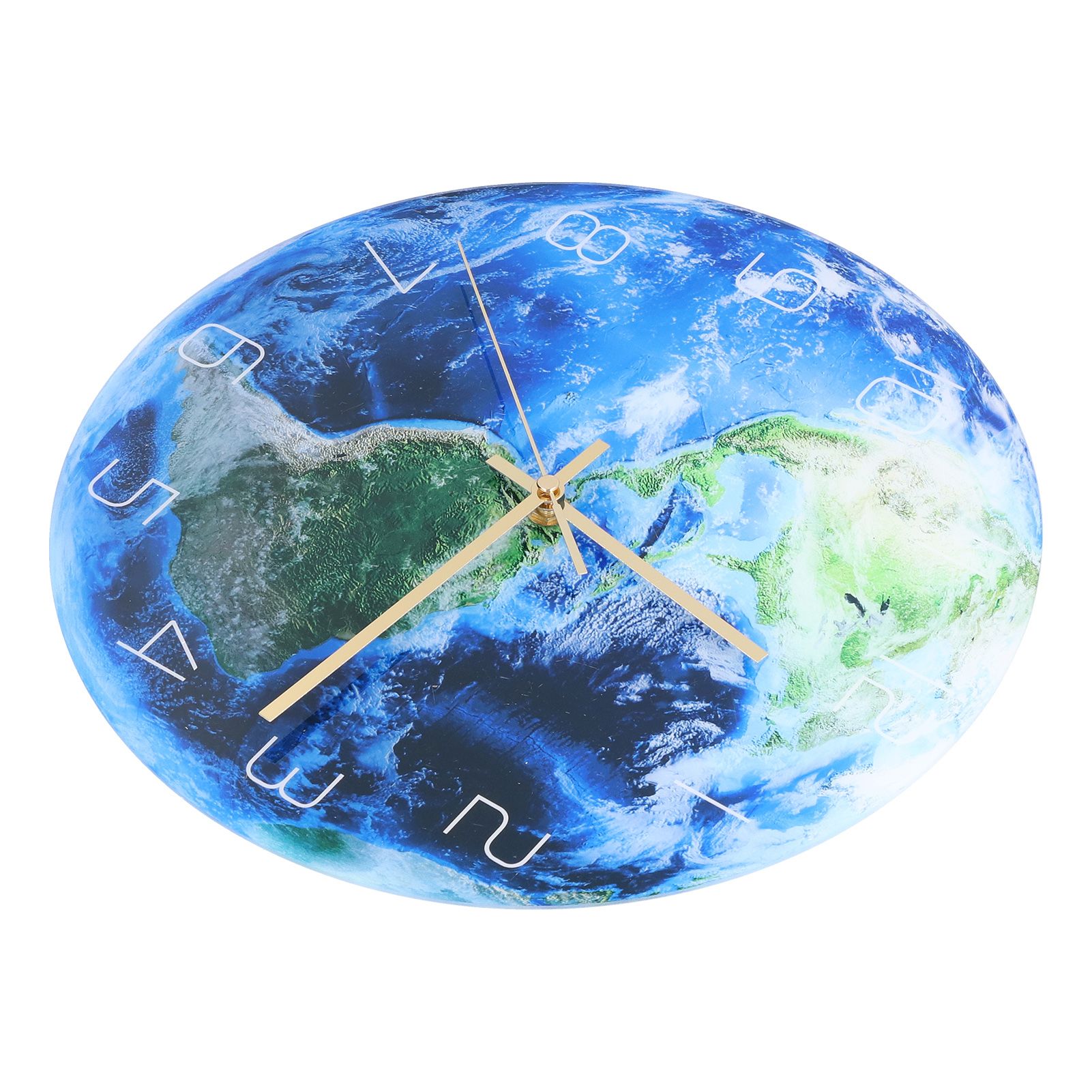 Earth Wall Clock Acrylic Silent Movement Accurate Cutting Stable Non Ticking view 8