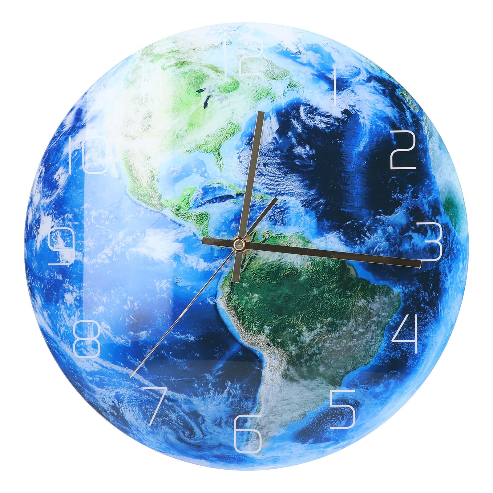 Earth Wall Clock Acrylic Silent Movement Accurate Cutting Stable Non Ticking view 9