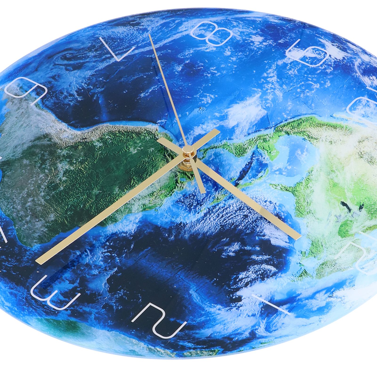 Earth Wall Clock Acrylic Silent Movement Accurate Cutting Stable Non Ticking view 13