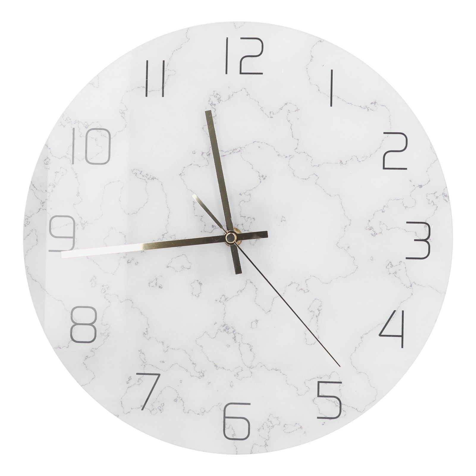 Simple Marble Wall Clock Fashion Cracked Acrylic Material UV Printing Clock view 2