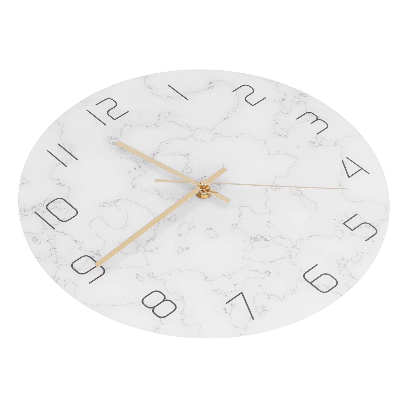 Simple Marble Wall Clock Fashion Cracked Acrylic Material UV Printing Clock view 3
