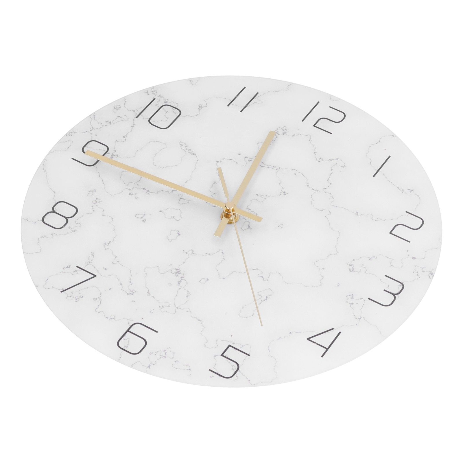 Simple Marble Wall Clock Fashion Cracked Acrylic Material UV Printing Clock view 5