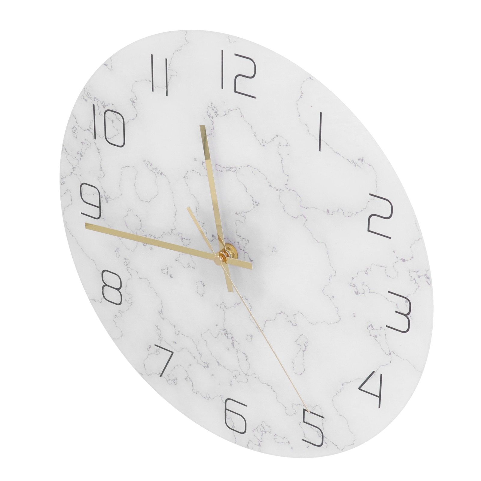 Simple Marble Wall Clock Fashion Cracked Acrylic Material UV Printing Clock view 7
