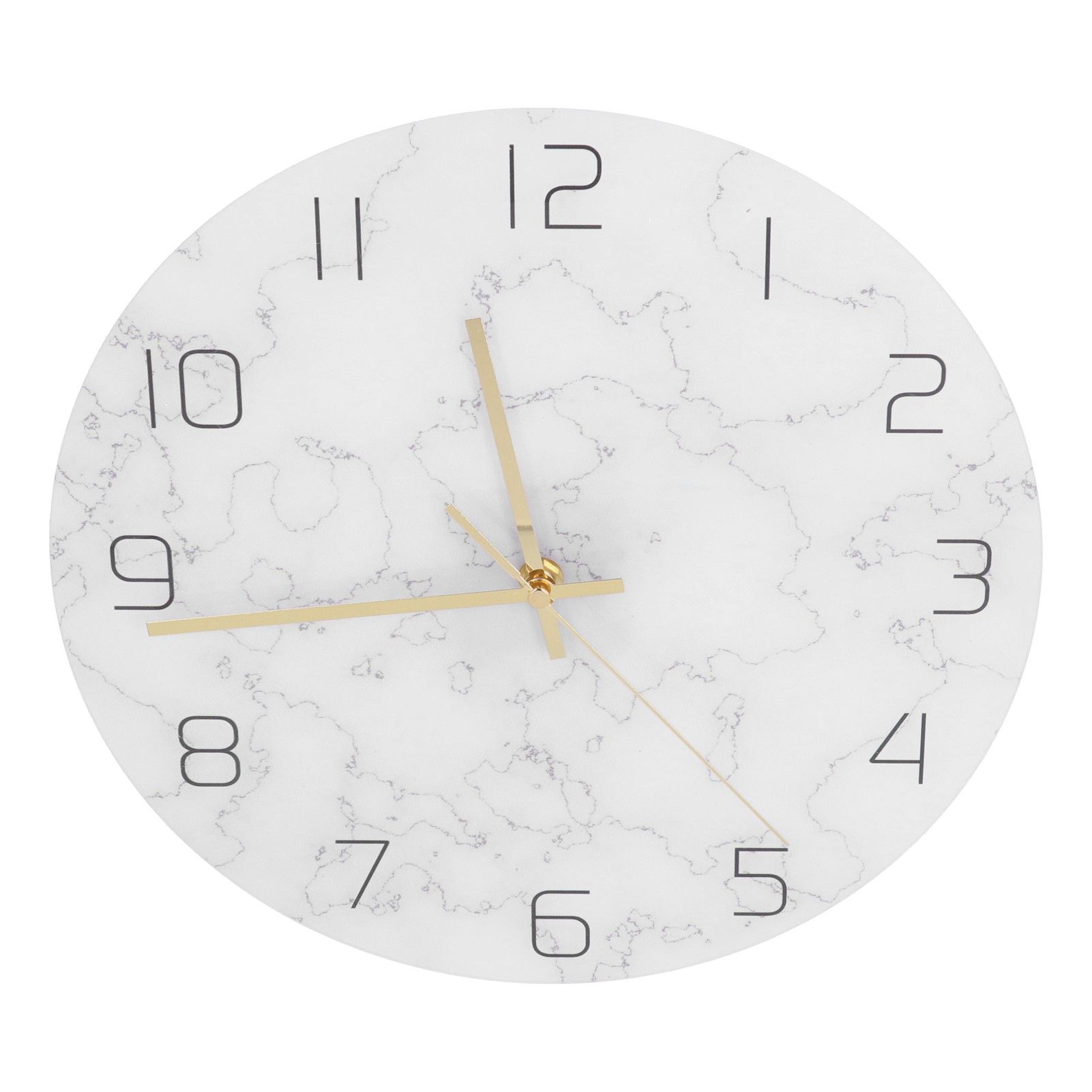 Simple Marble Wall Clock Fashion Cracked Acrylic Material UV Printing Clock view 8