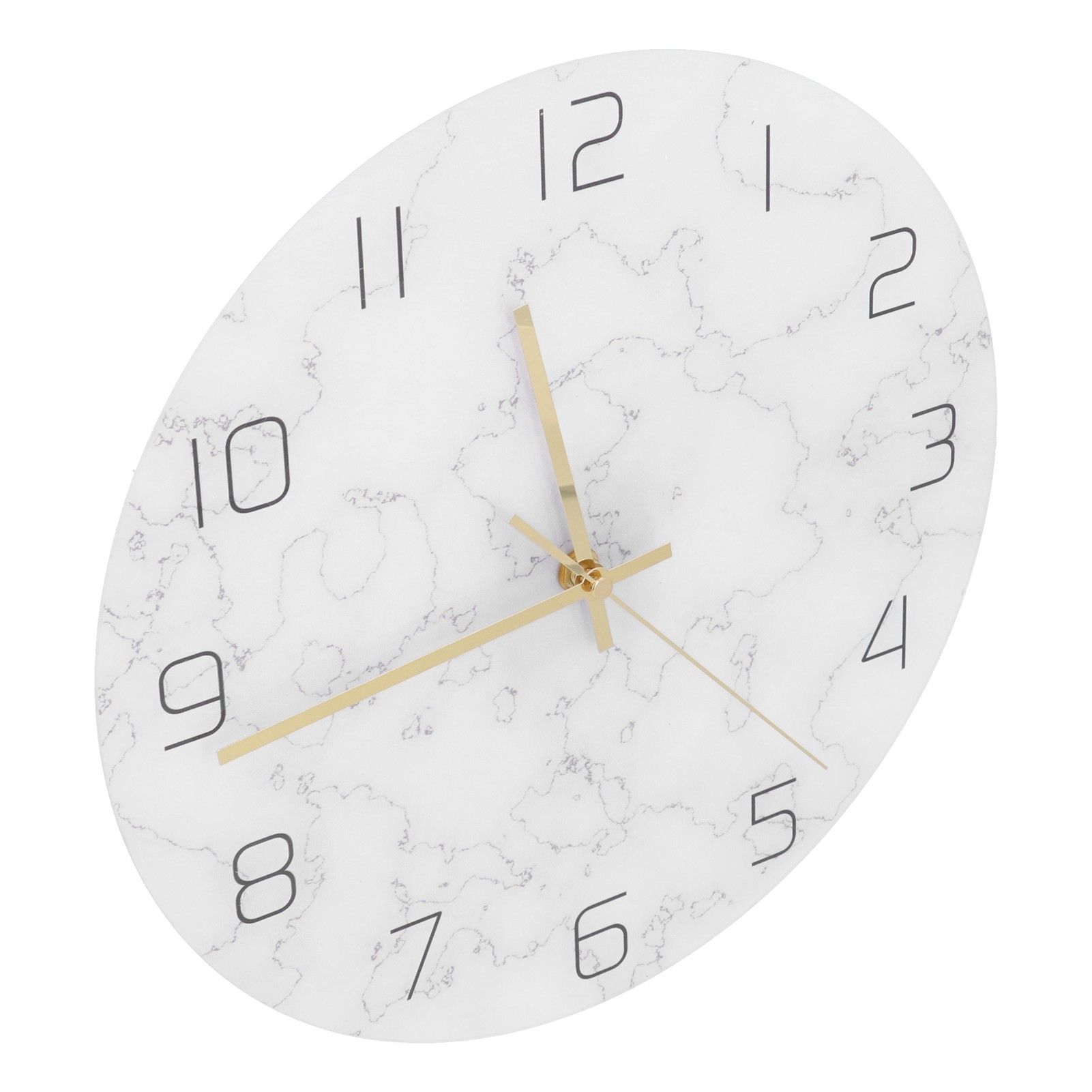 Simple Marble Wall Clock Fashion Cracked Acrylic Material UV Printing Clock view 9