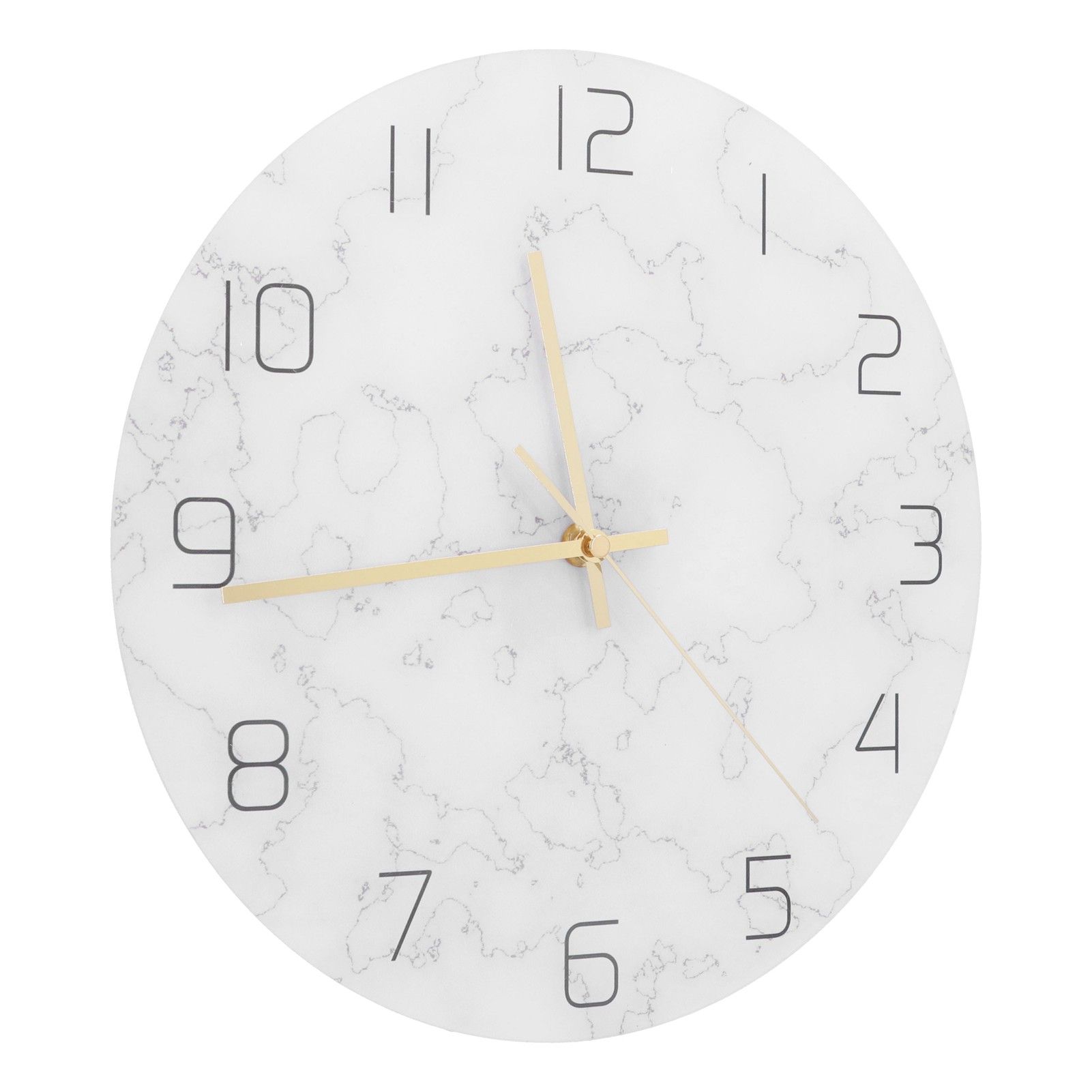 Simple Marble Wall Clock Fashion Cracked Acrylic Material UV Printing Clock view 10