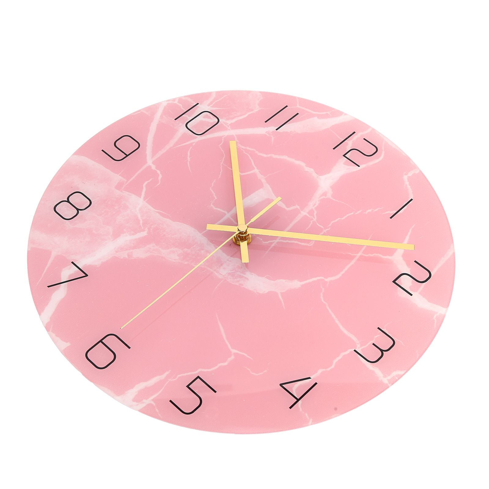 Innovative Pink Wall Clock Acrylic UV Printing Clock for Living Room Home Bedroom view 3