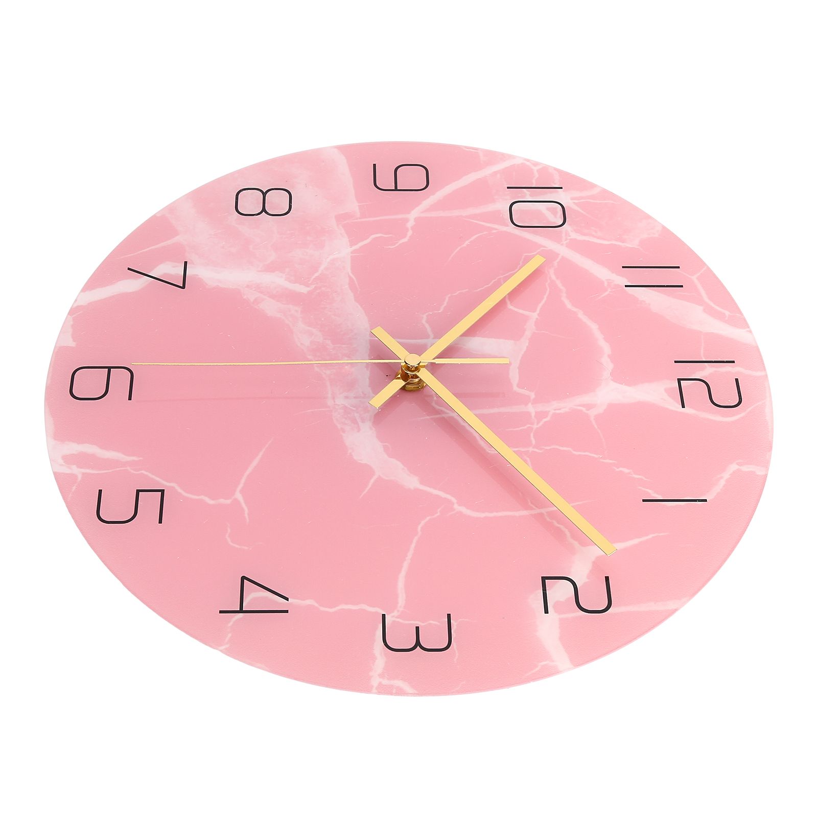 Innovative Pink Wall Clock Acrylic UV Printing Clock for Living Room Home Bedroom view 4