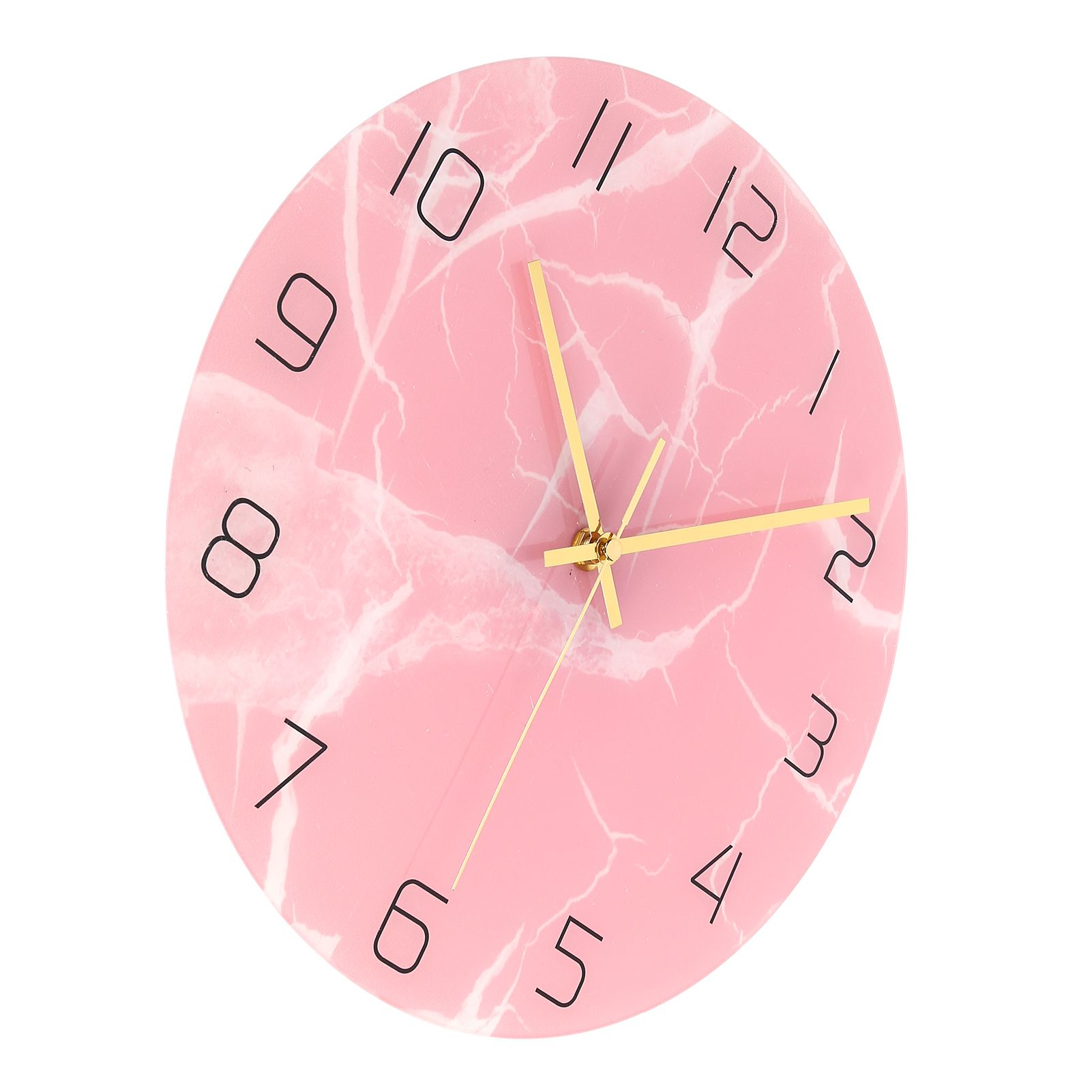 Innovative Pink Wall Clock Acrylic UV Printing Clock for Living Room Home Bedroom view 5
