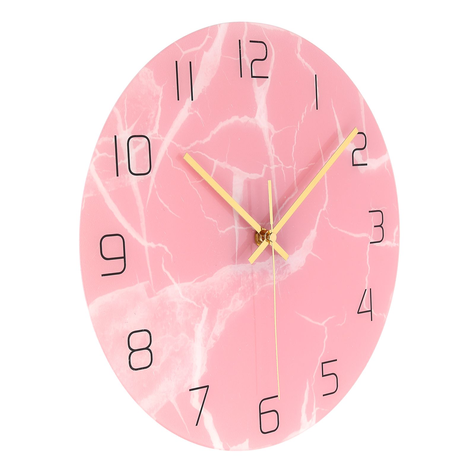 Innovative Pink Wall Clock Acrylic UV Printing Clock for Living Room Home Bedroom view 6