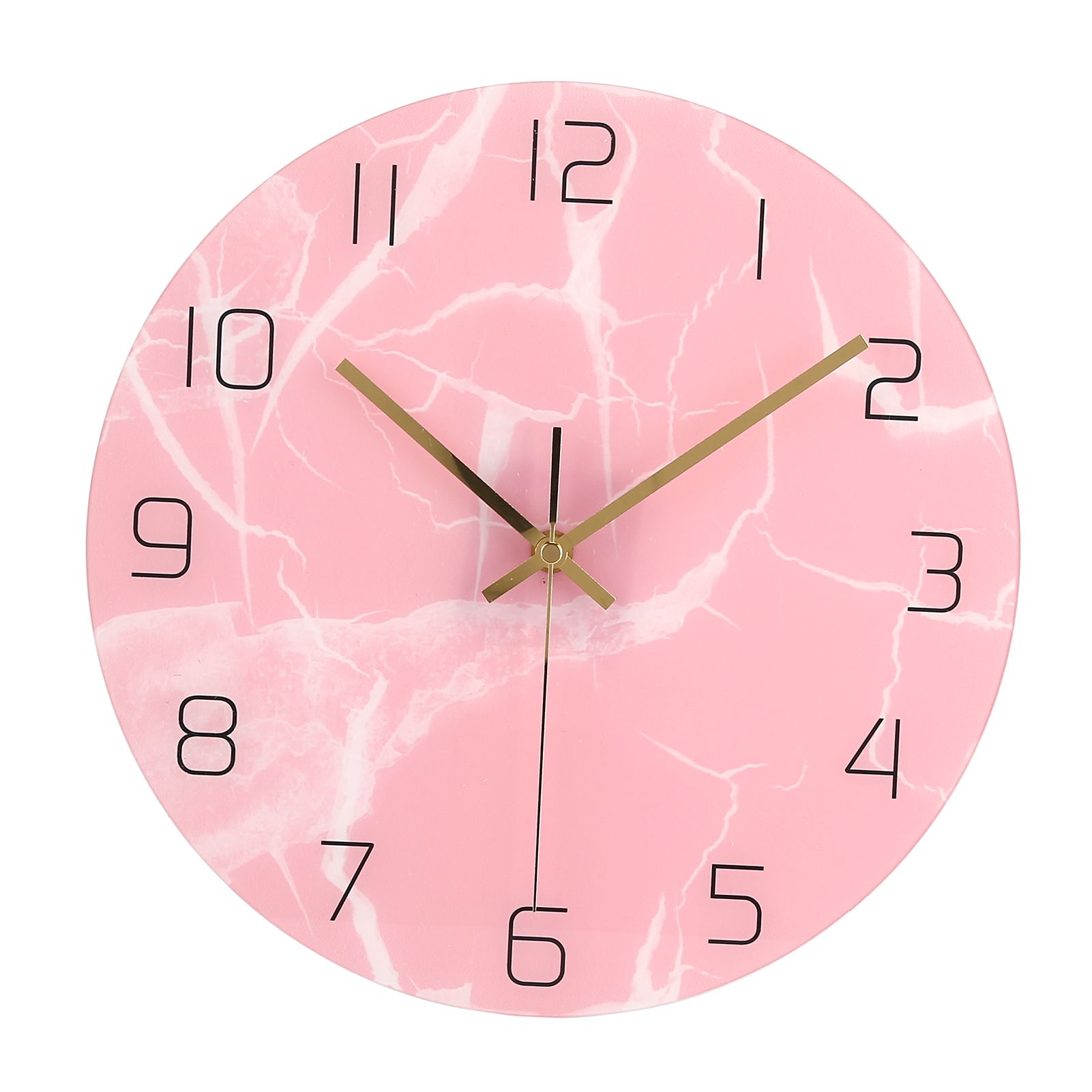 Innovative Pink Wall Clock Acrylic UV Printing Clock for Living Room Home Bedroom view 7