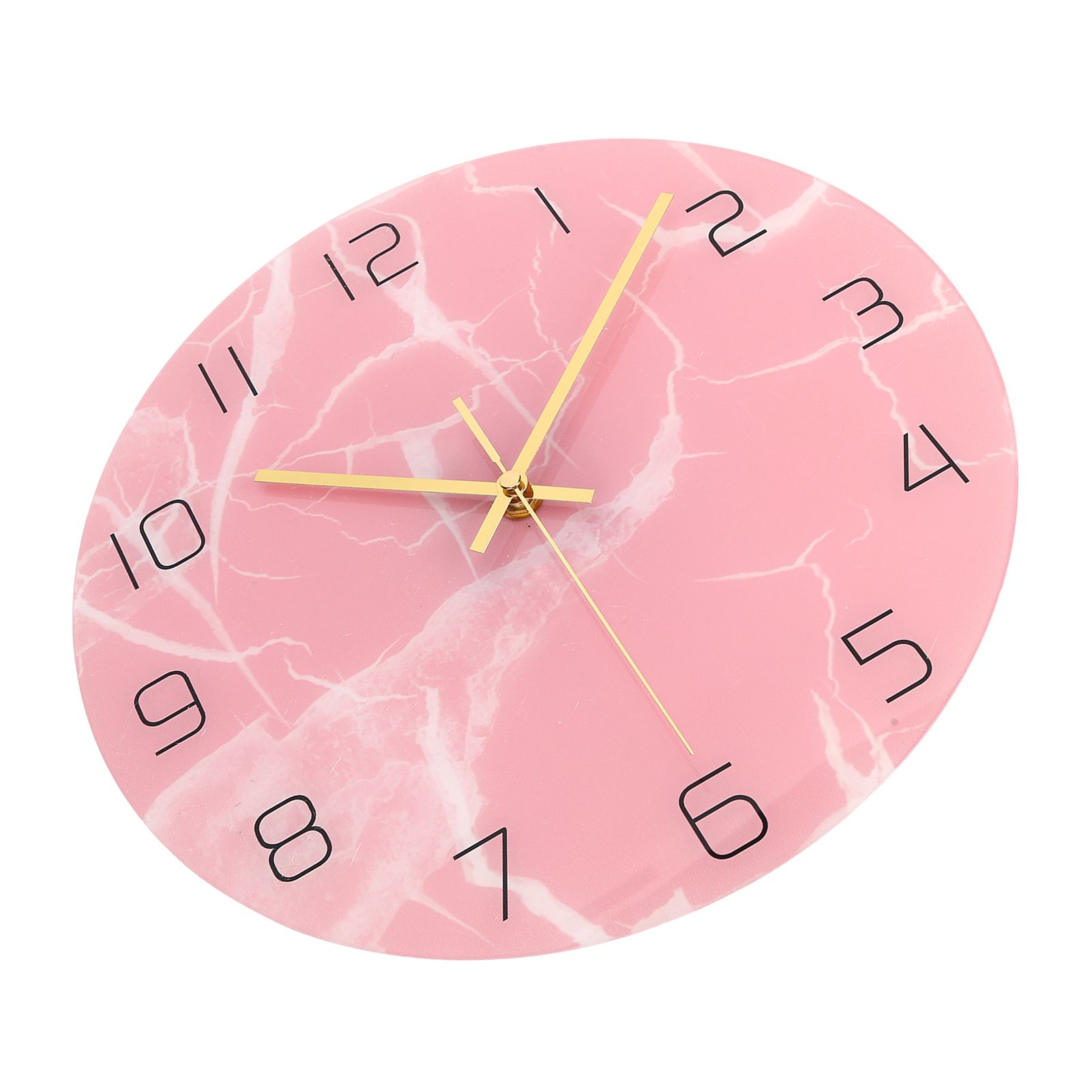 Innovative Pink Wall Clock Acrylic UV Printing Clock for Living Room Home Bedroom view 8