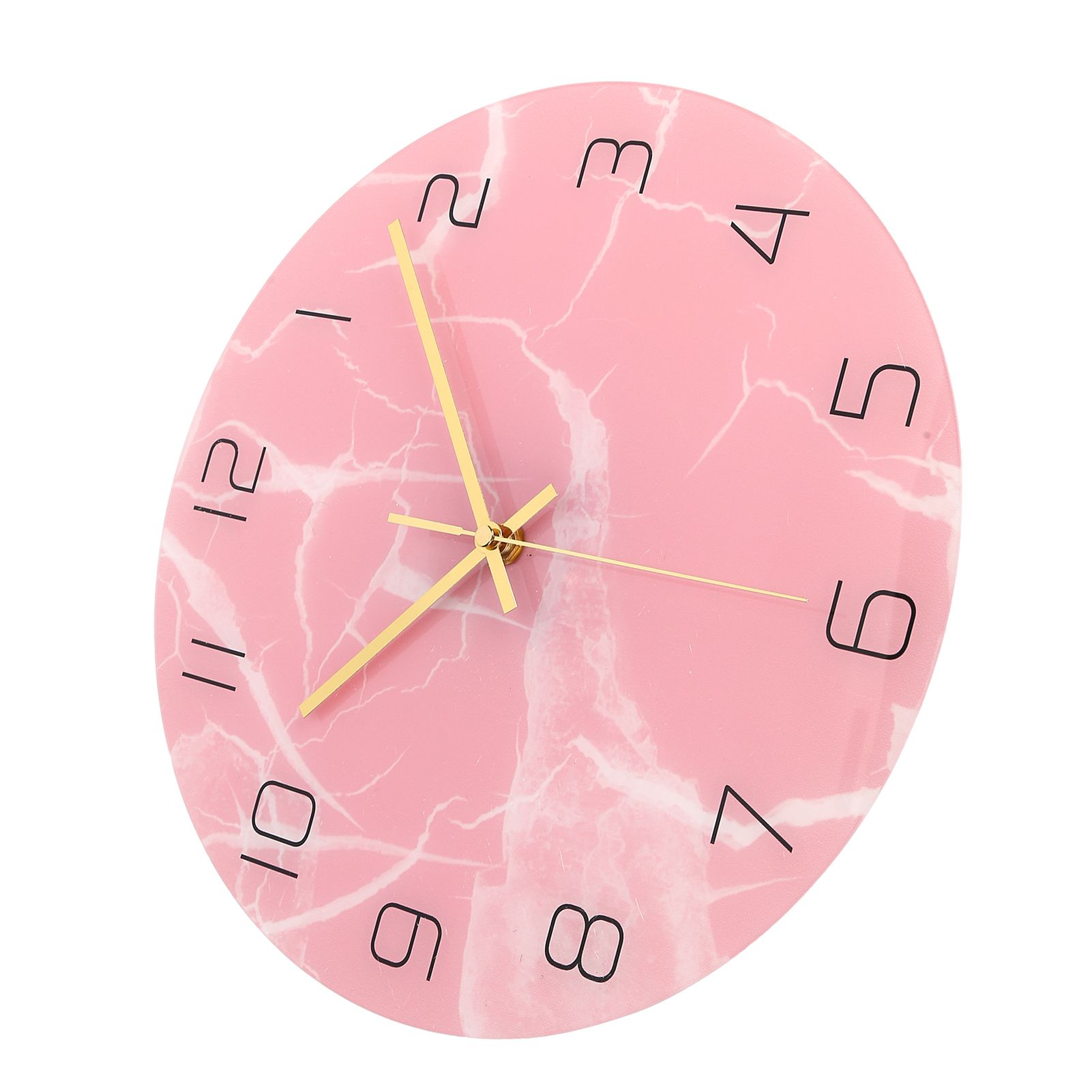 Innovative Pink Wall Clock Acrylic UV Printing Clock for Living Room Home Bedroom view 9