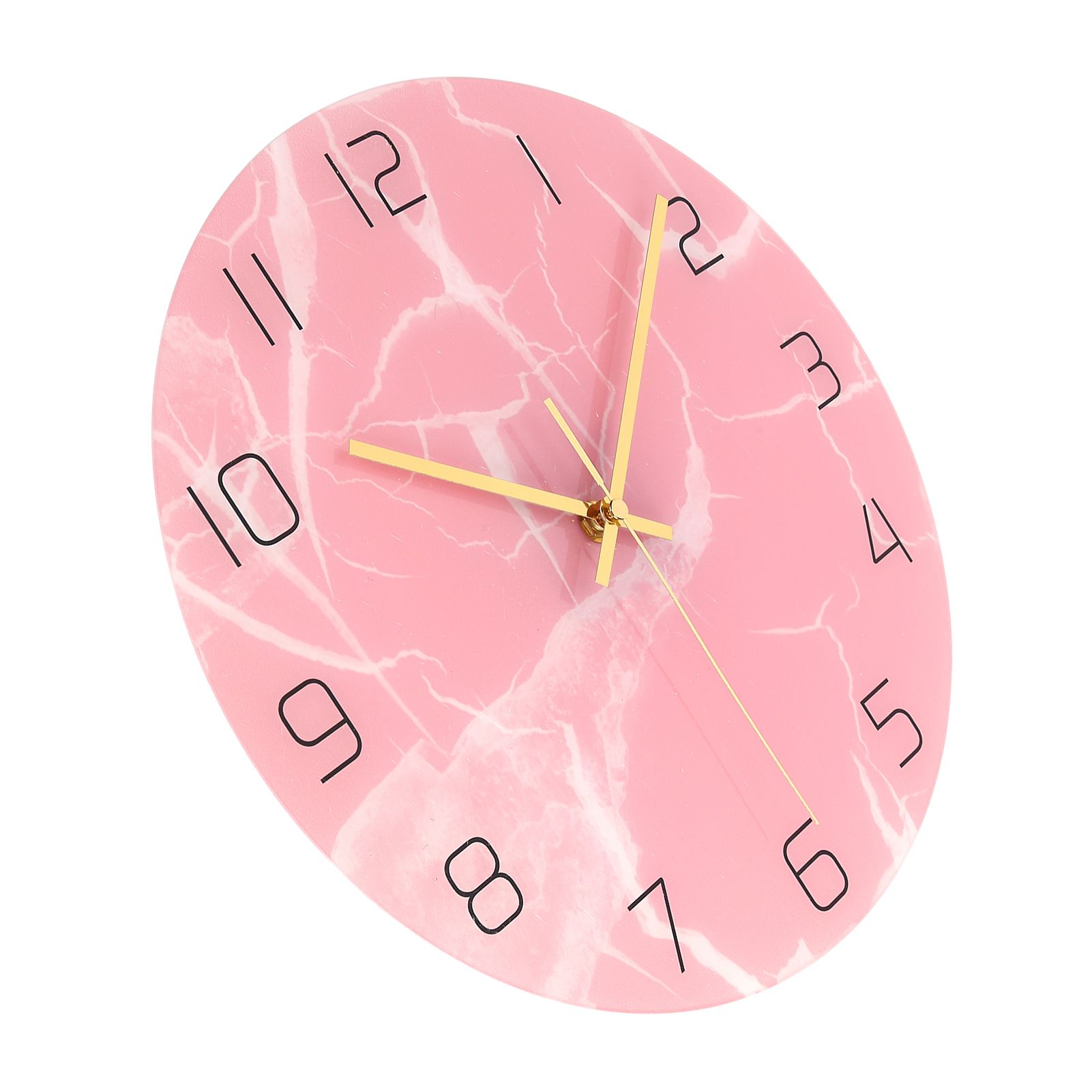 Innovative Pink Wall Clock Acrylic UV Printing Clock for Living Room Home Bedroom view 10