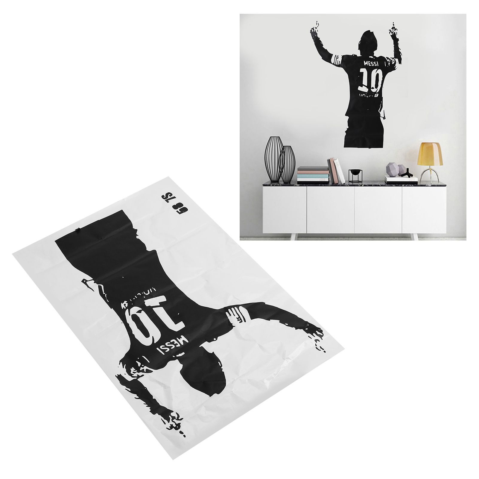 Sporter Pattern Self Adhesive Wall Sticker Background Decoration for Bedroom view 12