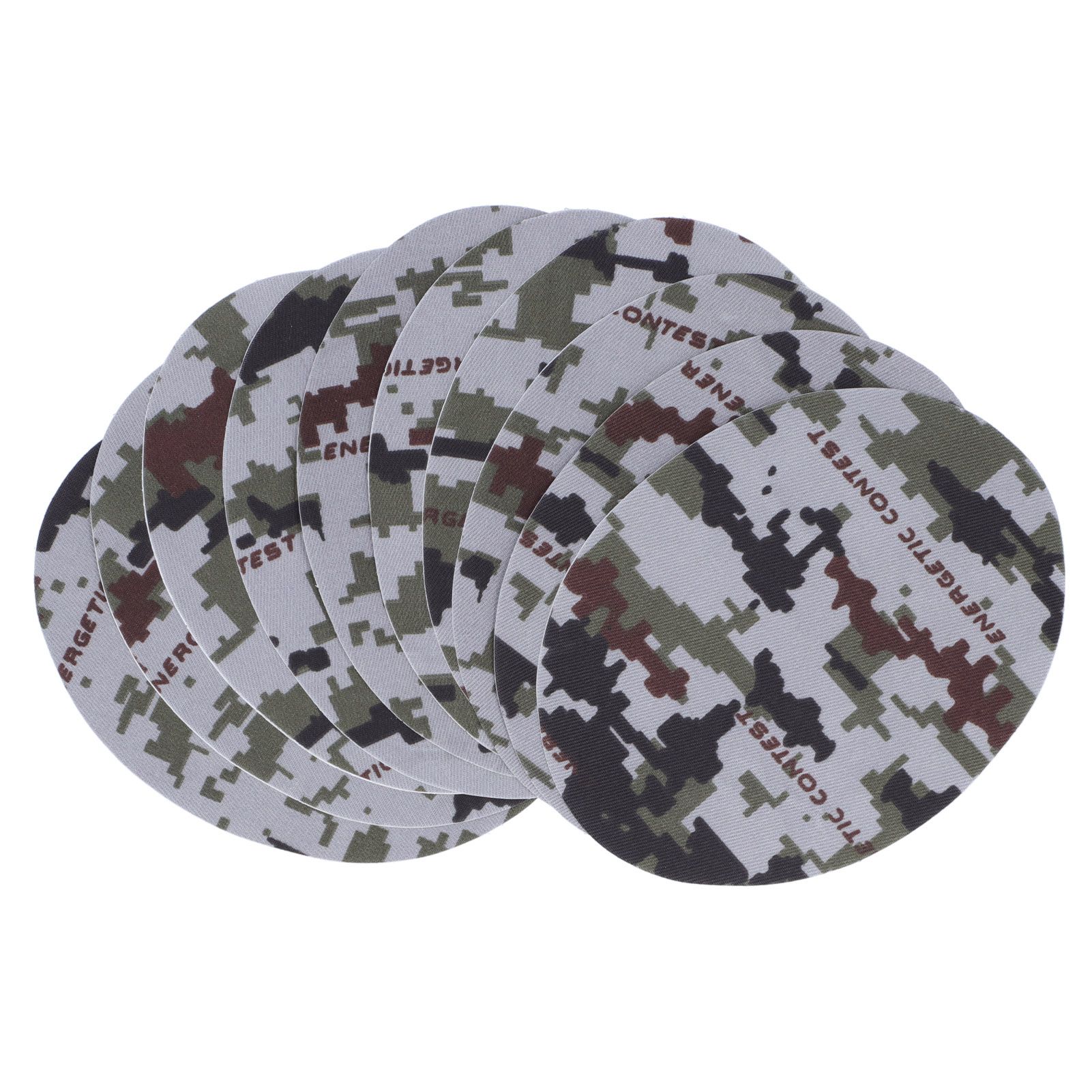 10PCS Camouflage Clothes Patches Clothing Repair Decorating Kit for Pants Down
