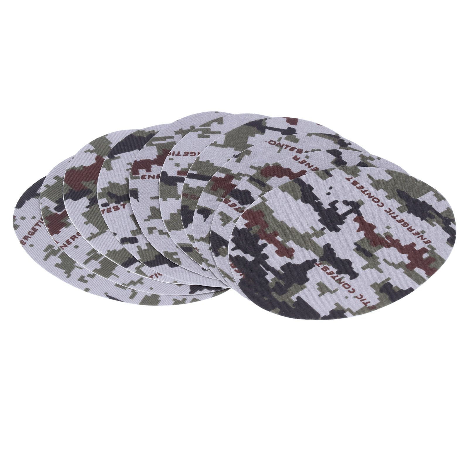 10PCS Camouflage Clothes Patches Clothing Repair Decorating Kit for Pants Down view 2