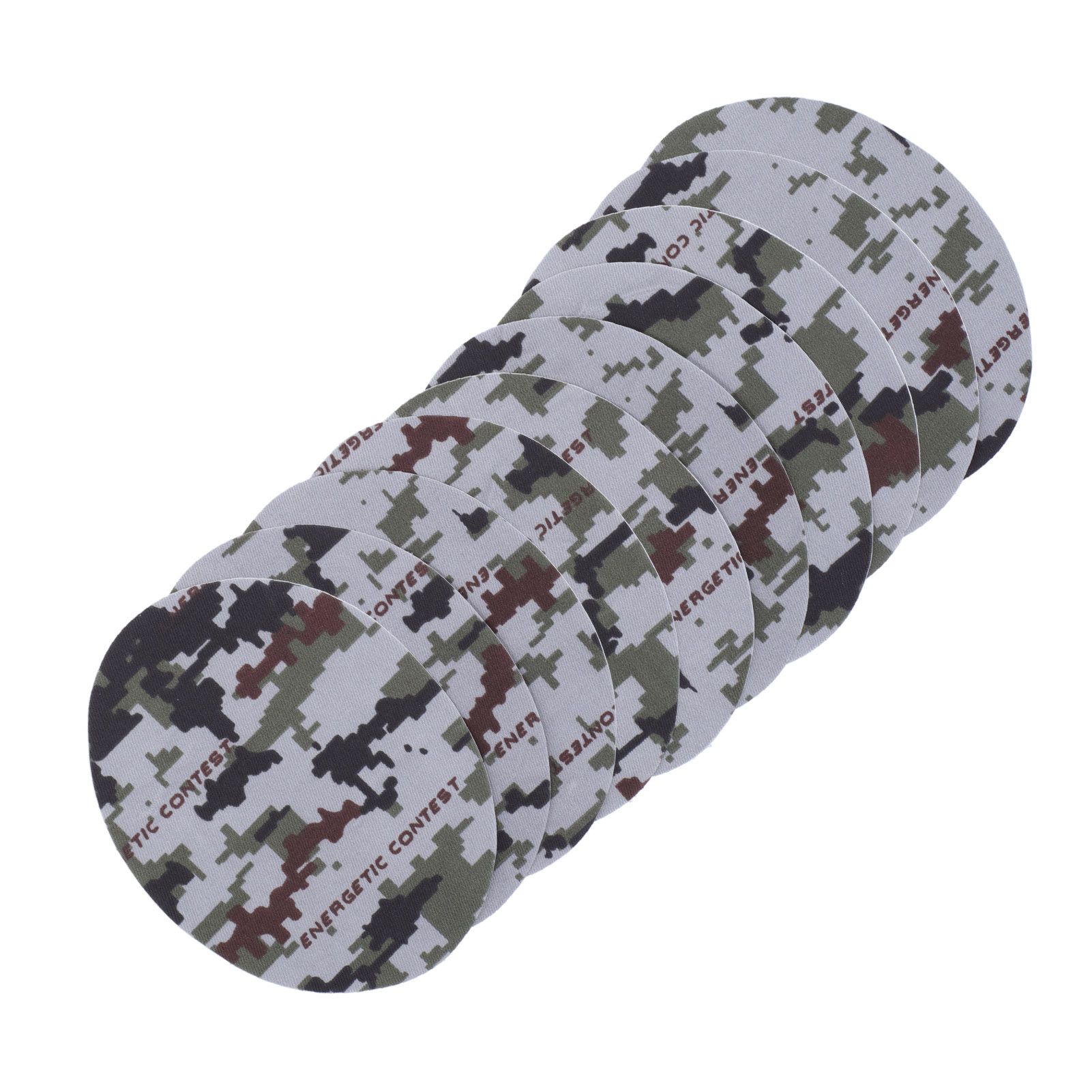 10PCS Camouflage Clothes Patches Clothing Repair Decorating Kit for Pants Down view 10