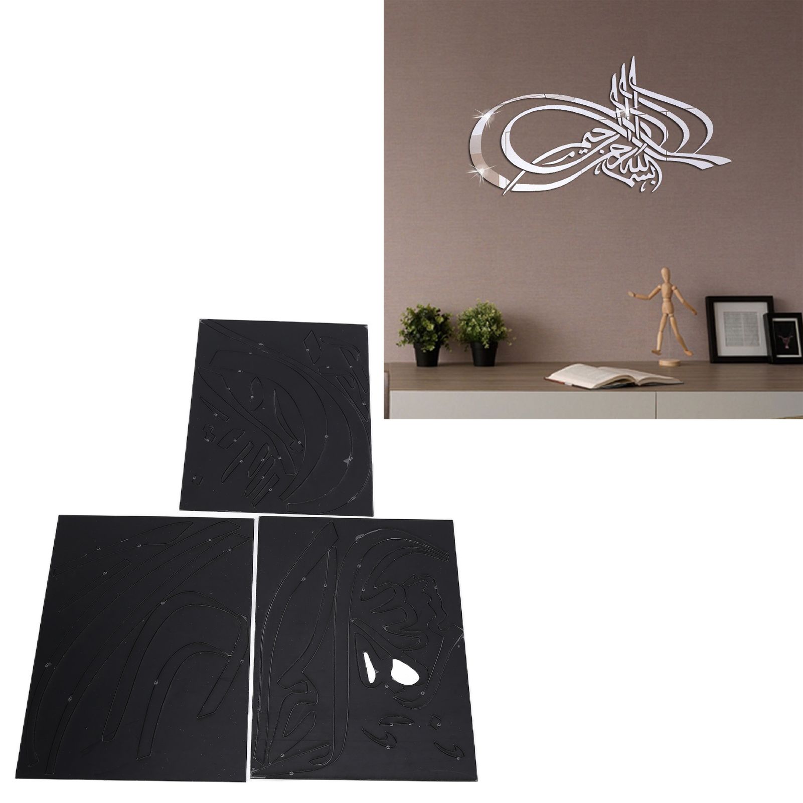3 Dimensional Mirror Wall Sticker Removable Decorative Wall Decal for Home view 12