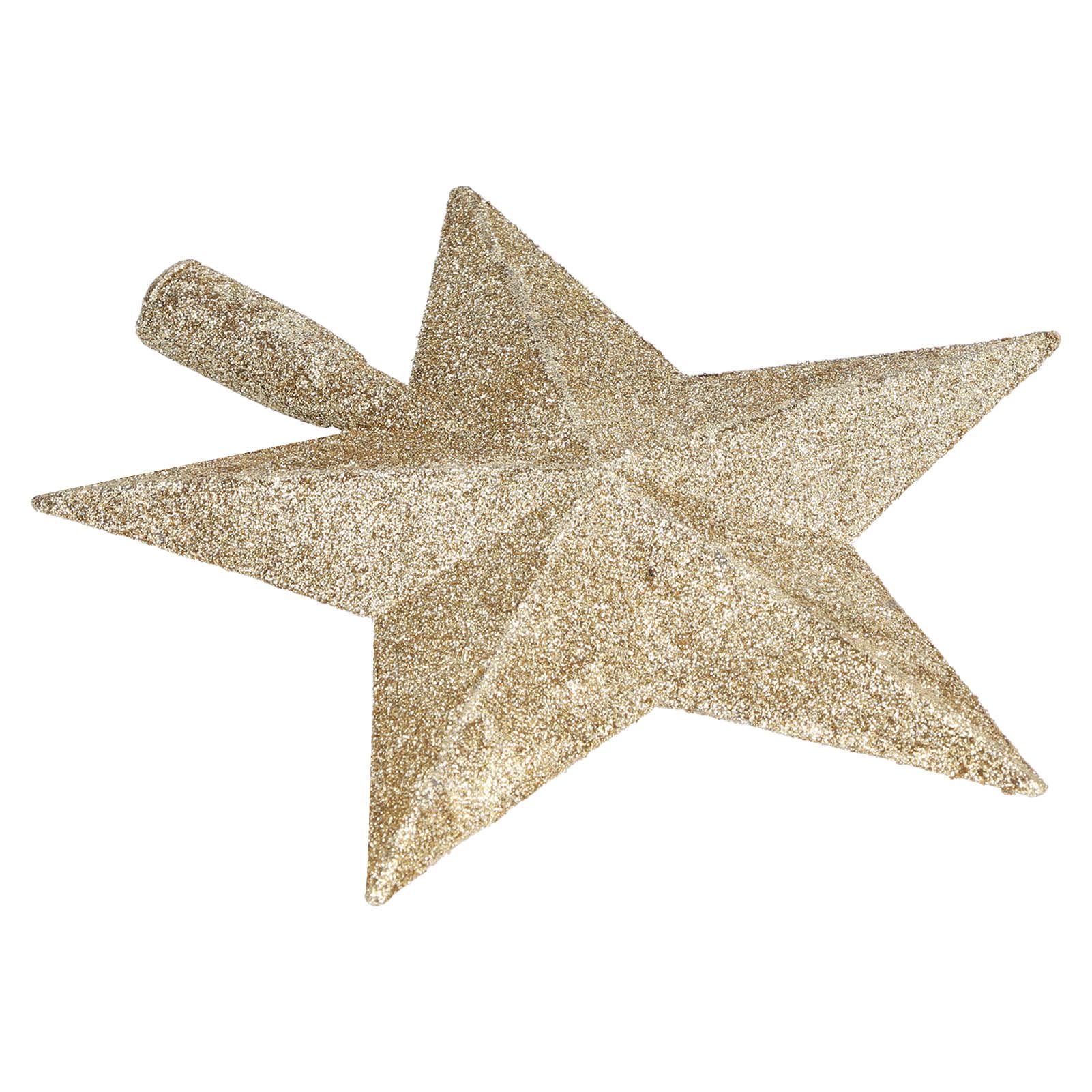 Star Tree Topper Decorated Golden Lightweight Shiny Mini Christmas Tree Topper view 9