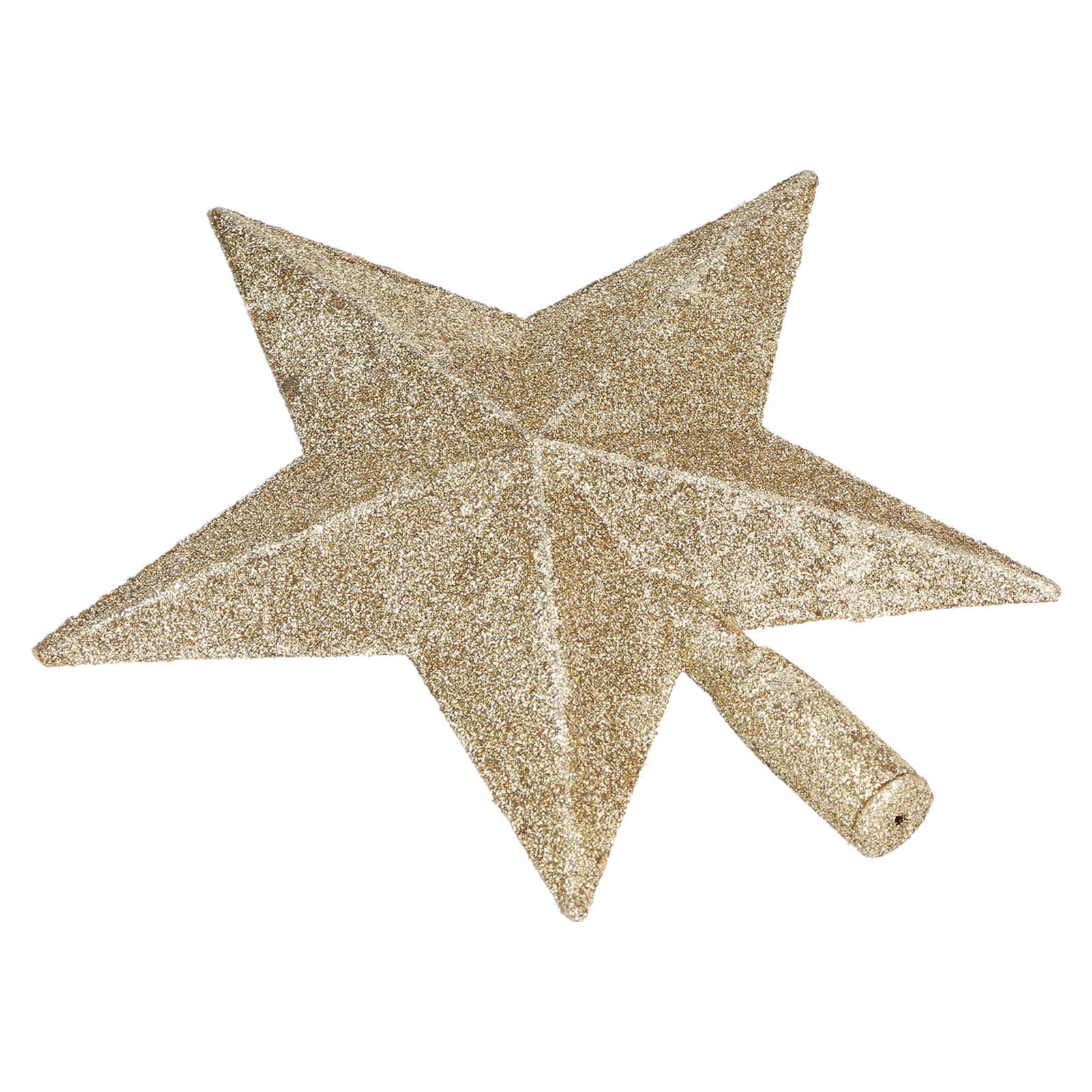 Star Tree Topper Decorated Golden Lightweight Shiny Mini Christmas Tree Topper view 10