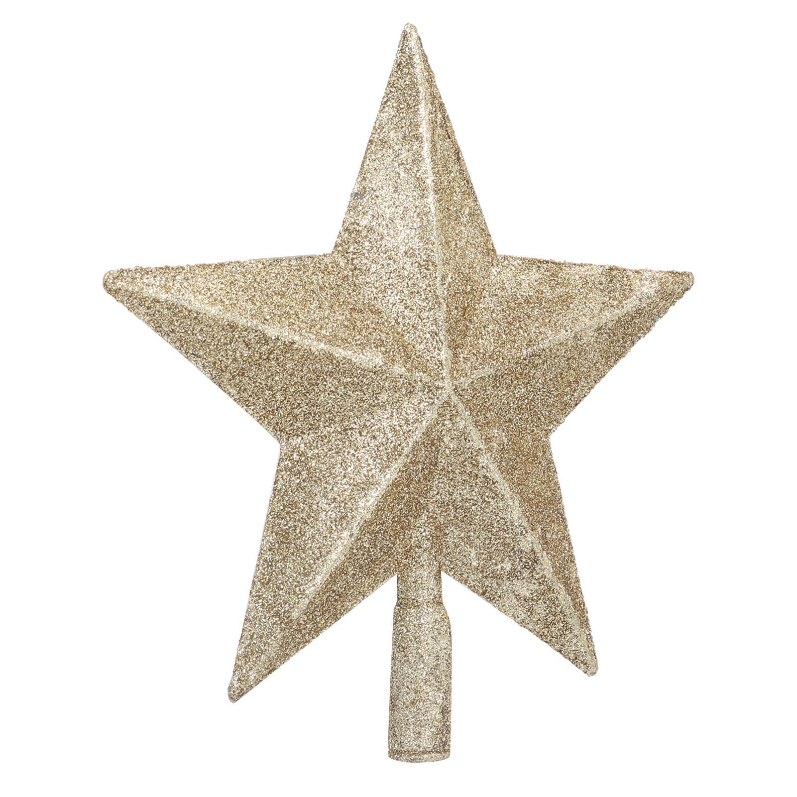 Star Tree Topper Decorated Golden Lightweight Shiny Mini Christmas Tree Topper view 15