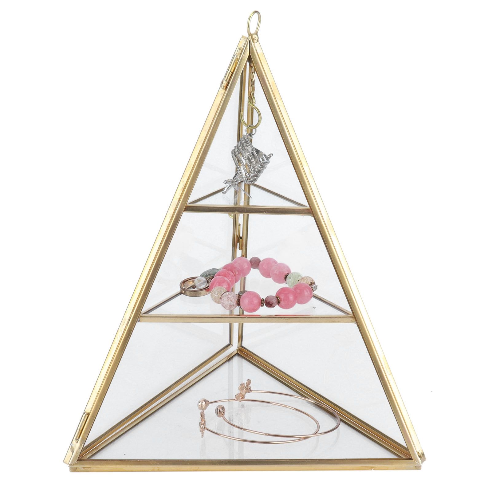 Jewelry Storage Rack Pyramid Shape 3 Layers Decorative Display Stand for view 10