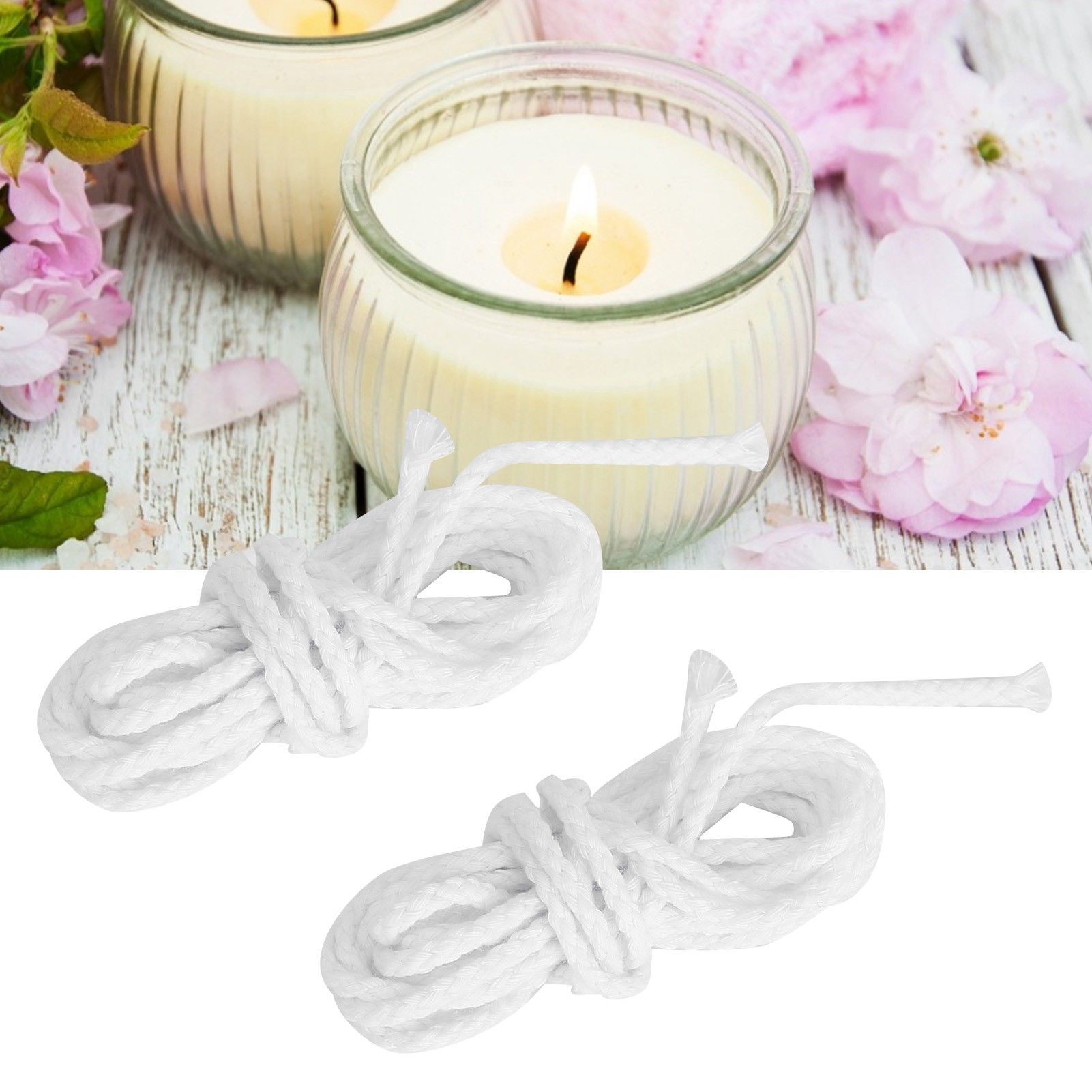2pcs Candle Wicks Good Oil Absorbency Combustion Durable Braid Cotton Candle view 11