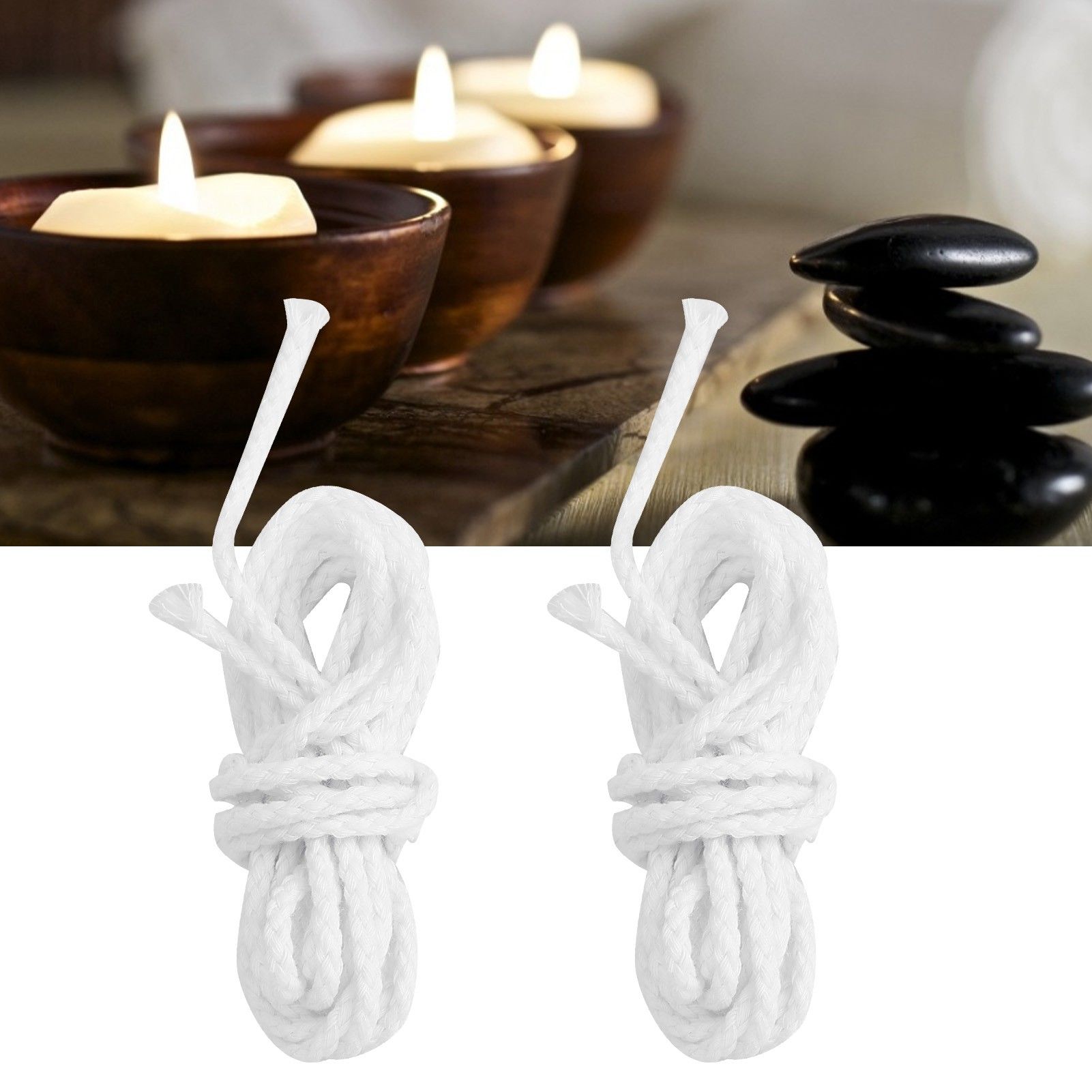 2pcs Candle Wicks Good Oil Absorbency Combustion Durable Braid Cotton Candle view 12